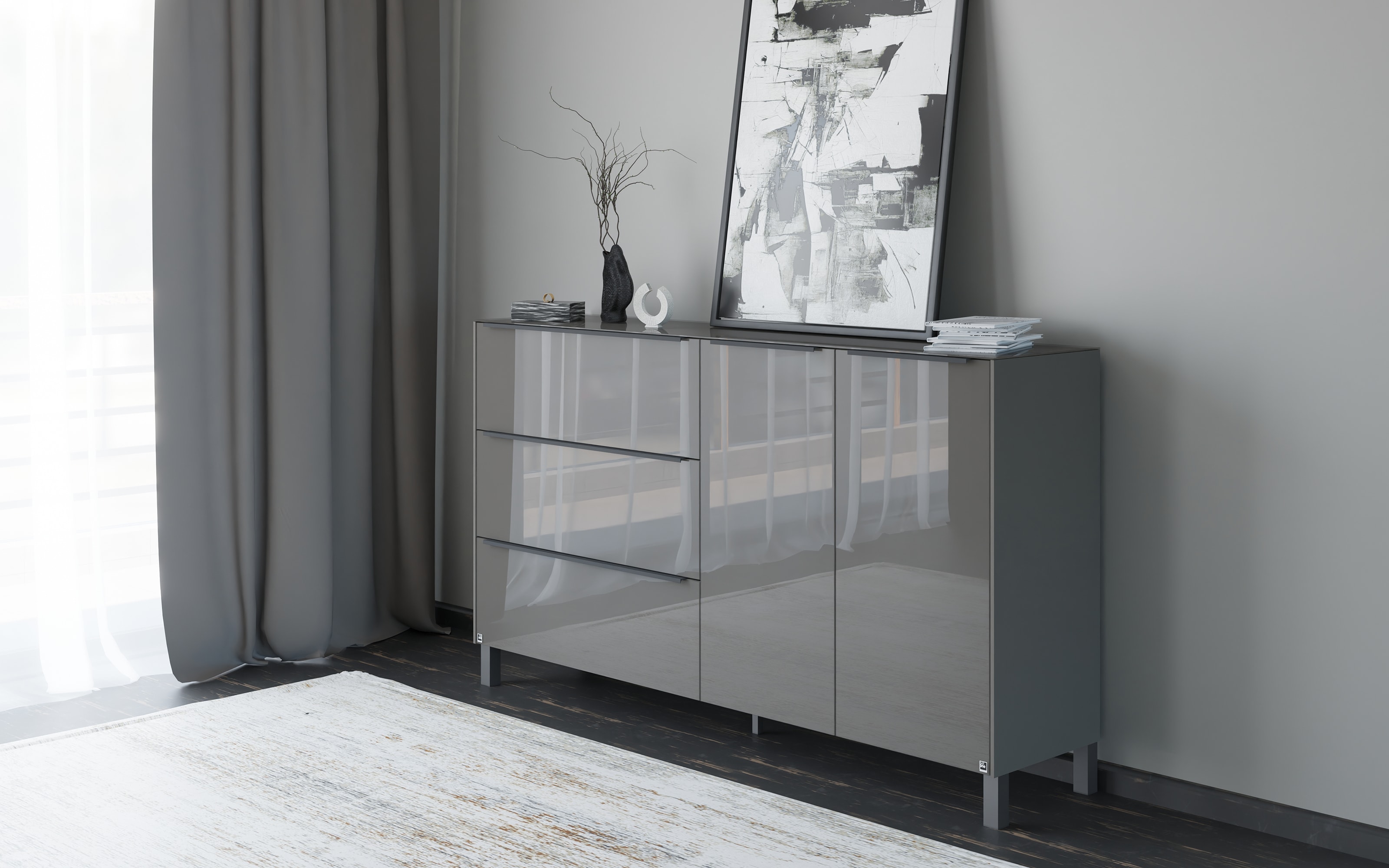 Kommode Reno, anthrazit/graphit