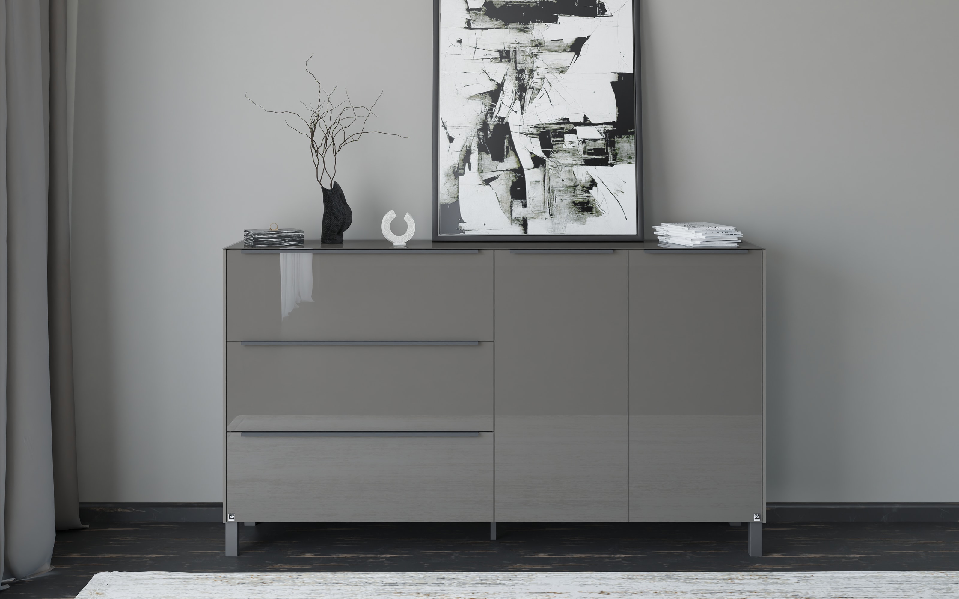 Kommode Reno, anthrazit/graphit