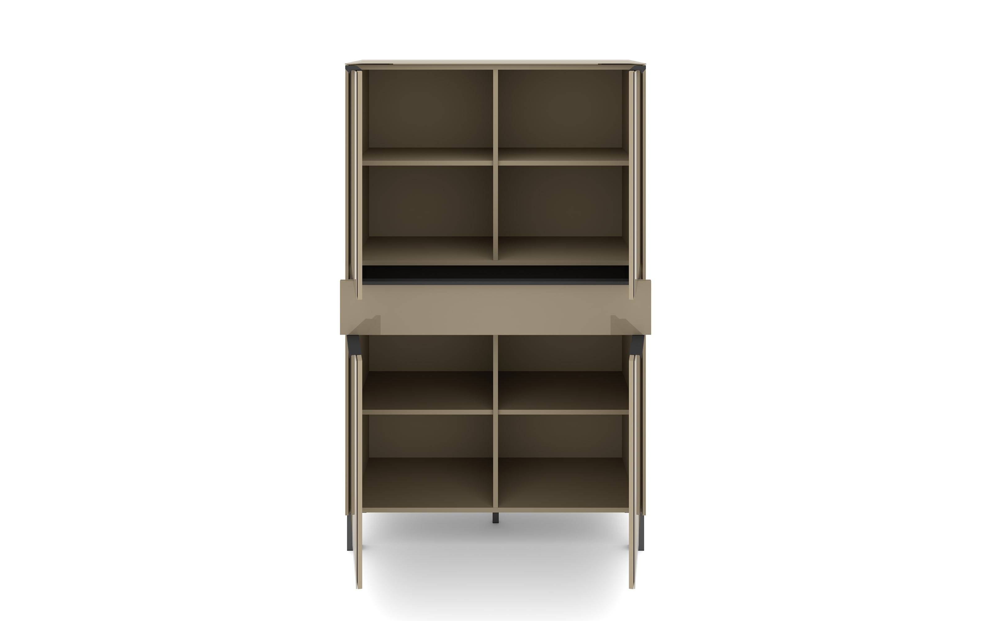 Highboard Reno, taupe/graphit