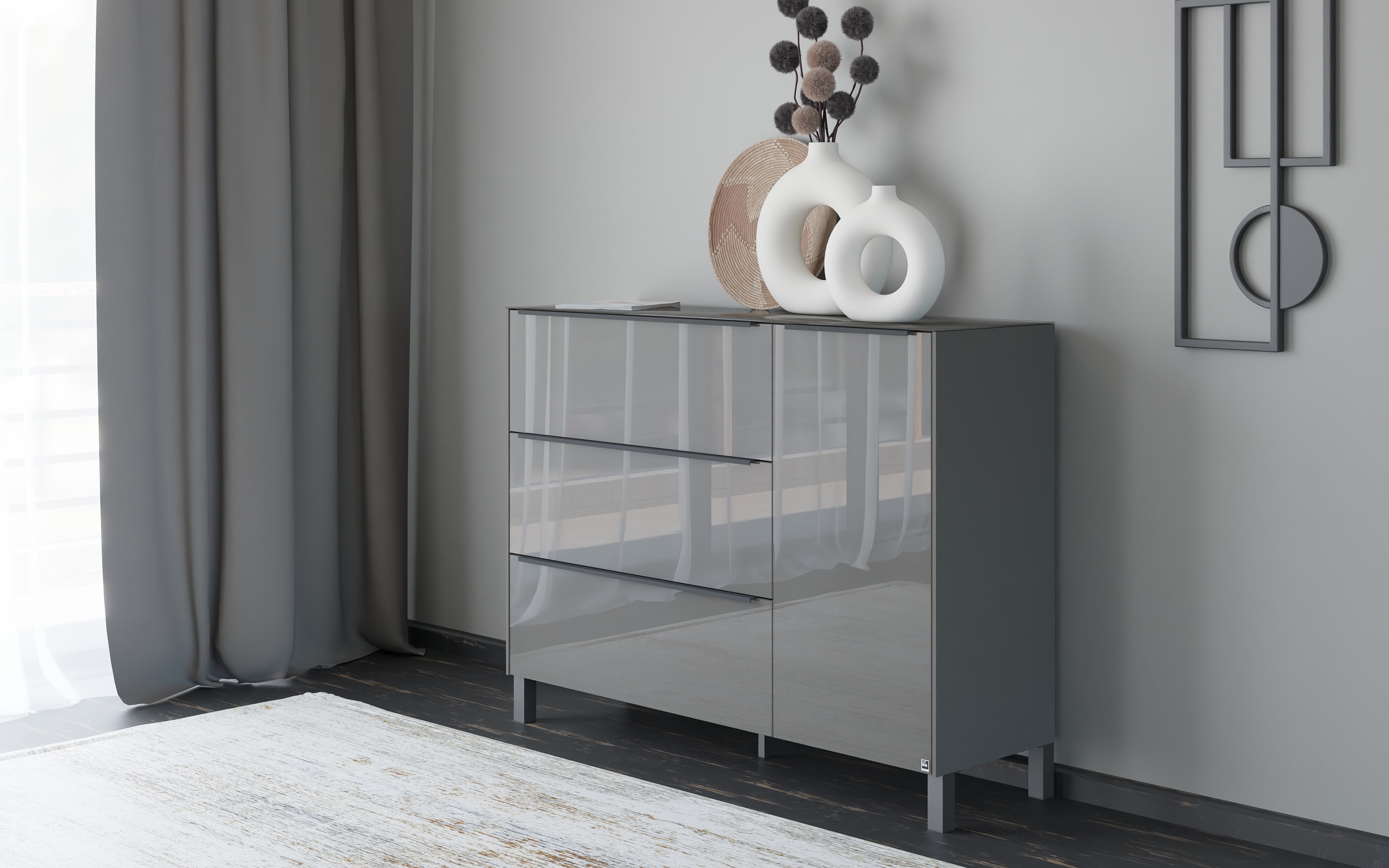 Kommode Reno, anthrazit/graphit