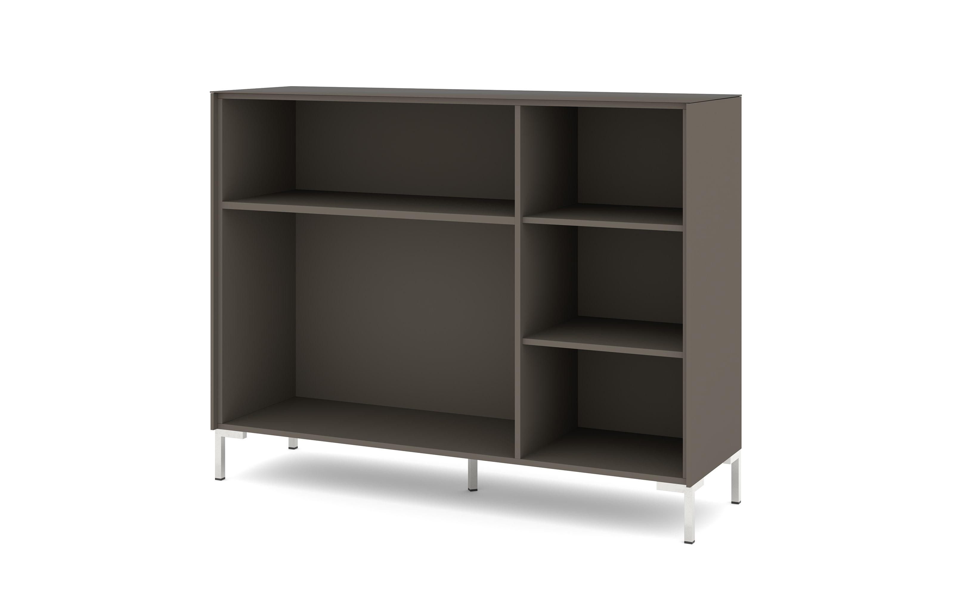 Kommode Reno, anthrazit/Edelstahl-Nachbildung