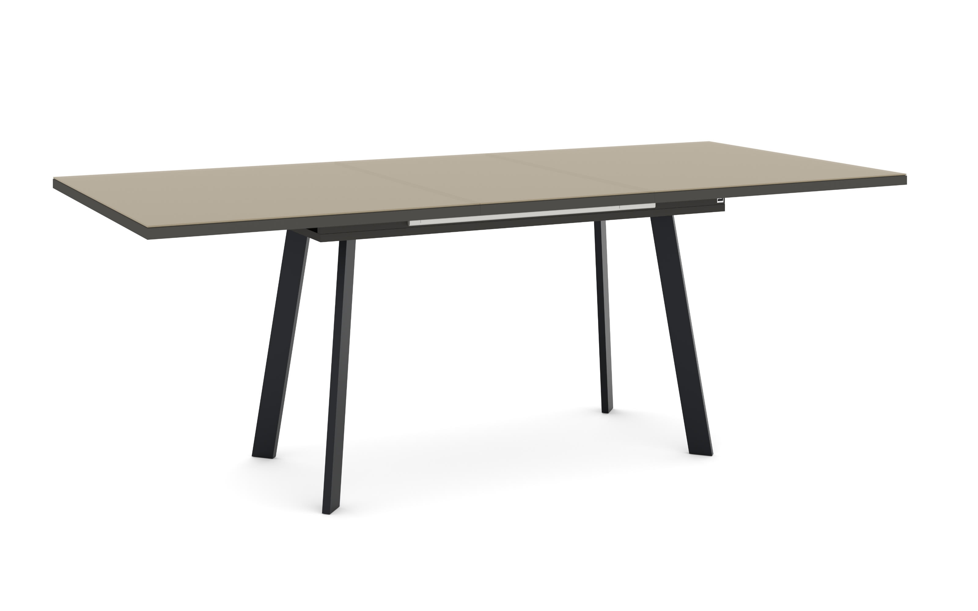 Esstisch Reno, taupe/schwarz