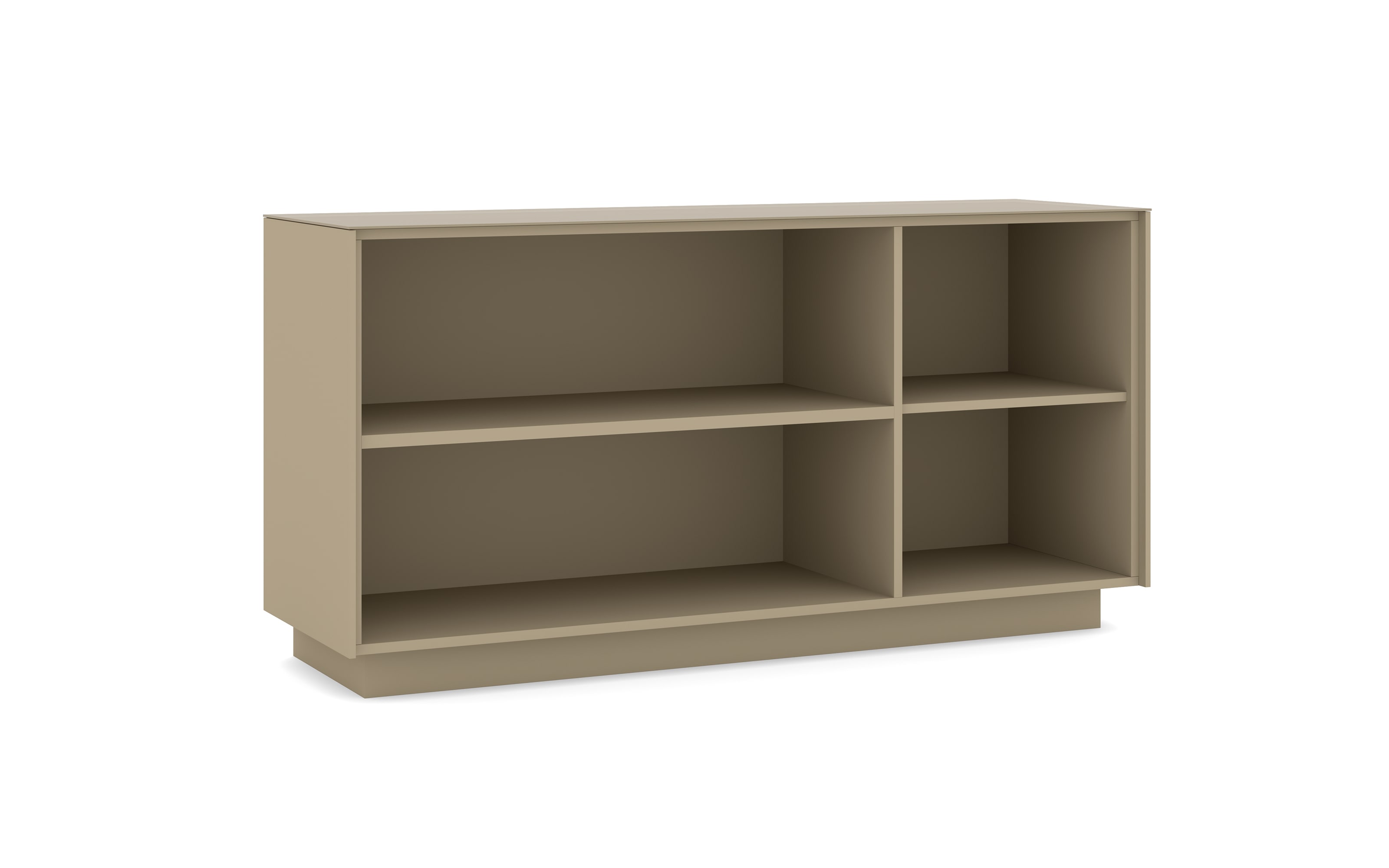 Lowboard Reno, taupe/Edelstahl-Nachbildung