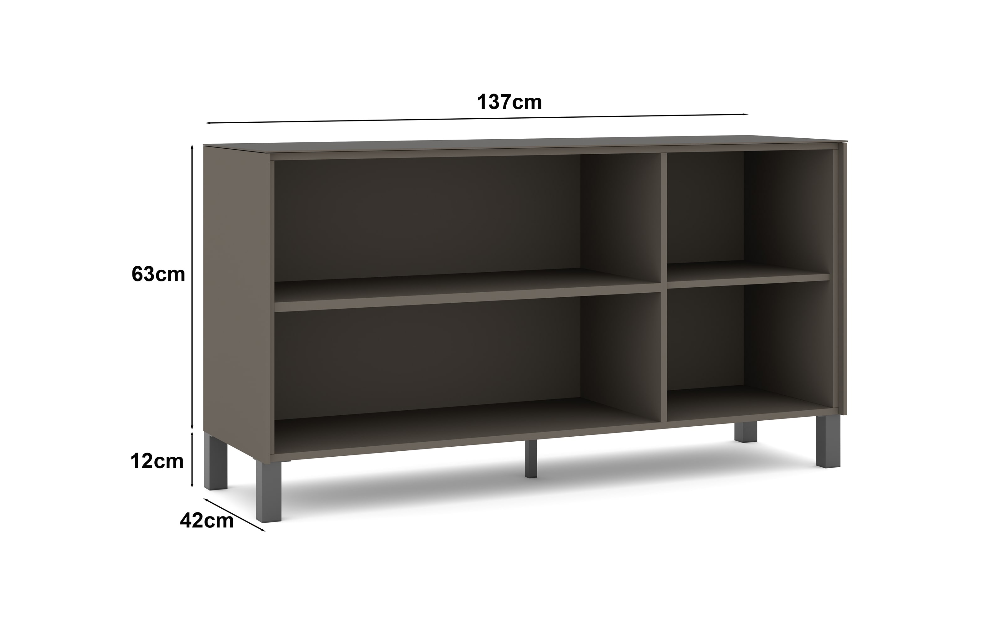 Lowboard Reno, anthrazit/graphit