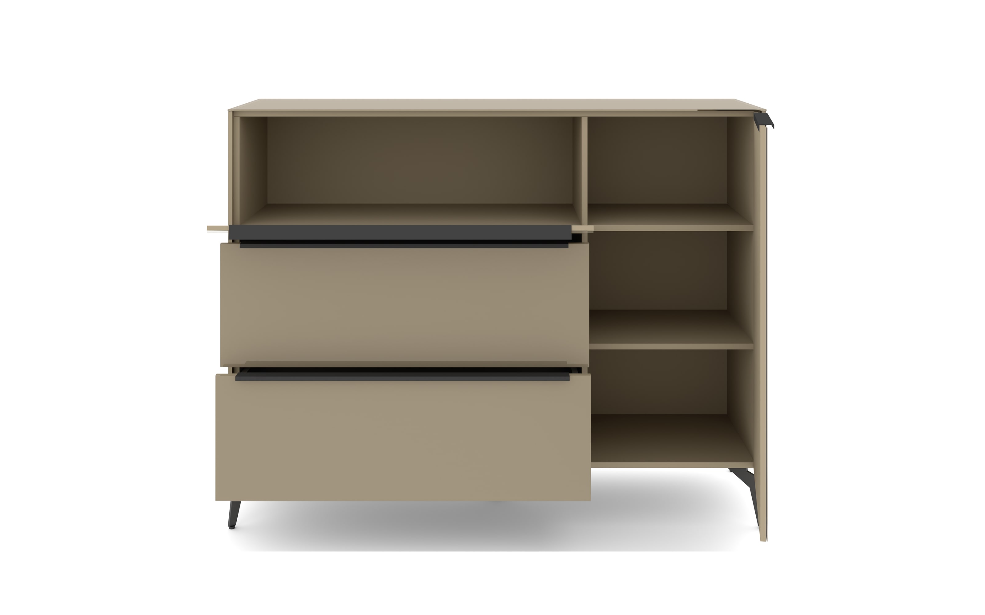 Kommode Reno, taupe/graphit