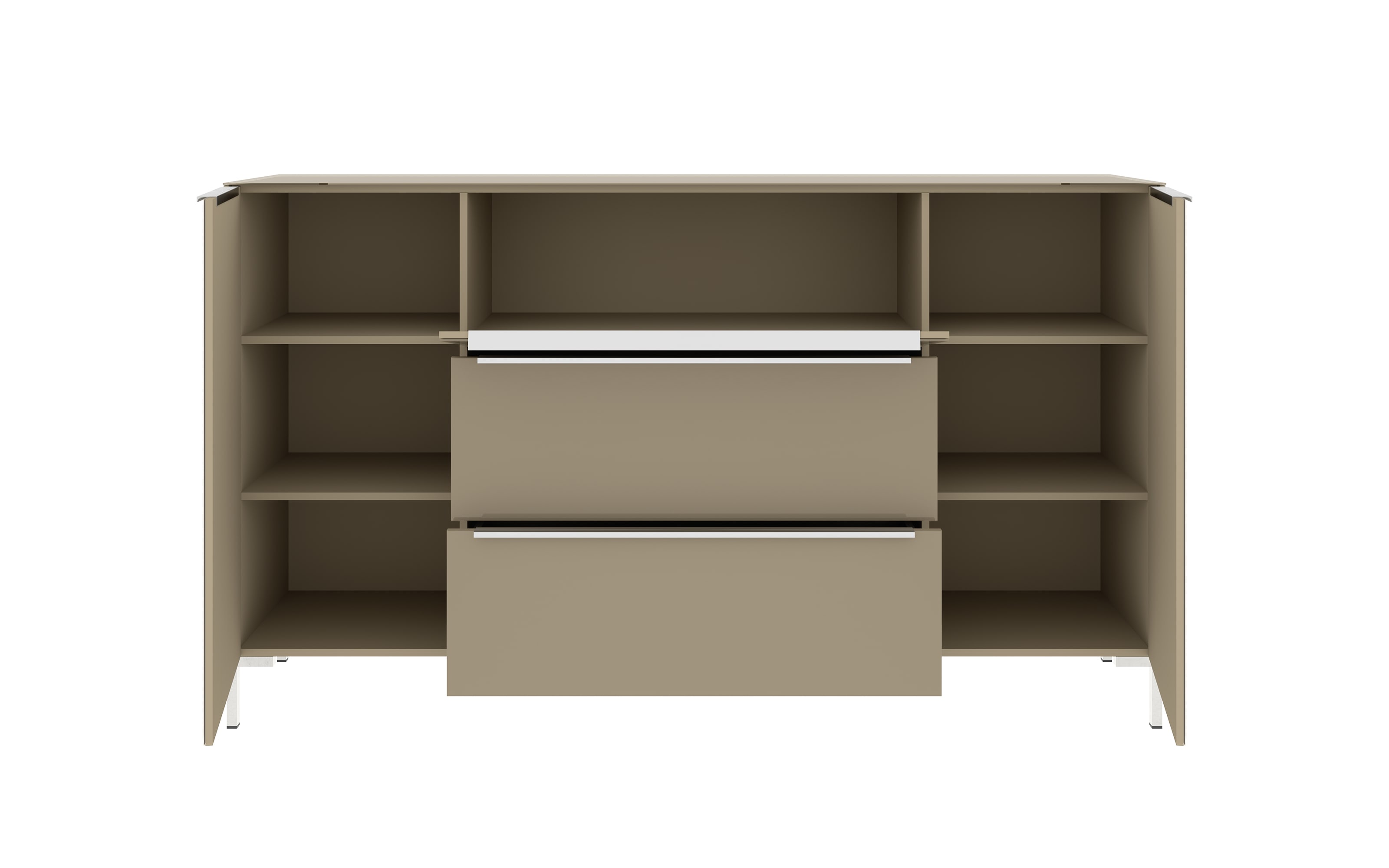 Kommode Reno, taupe/Edelstahl