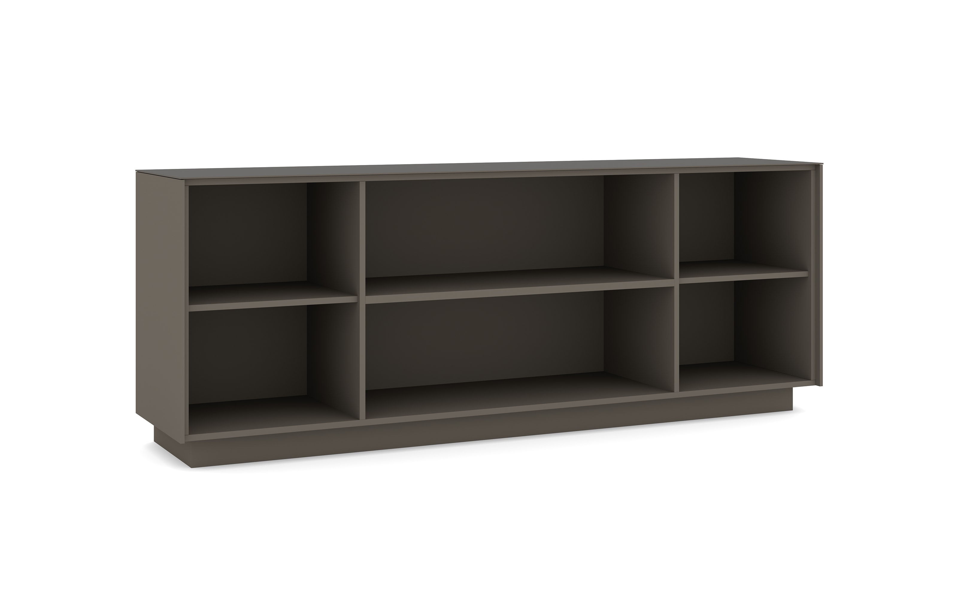 Lowboard Reno, anthrazit/Edelstahl