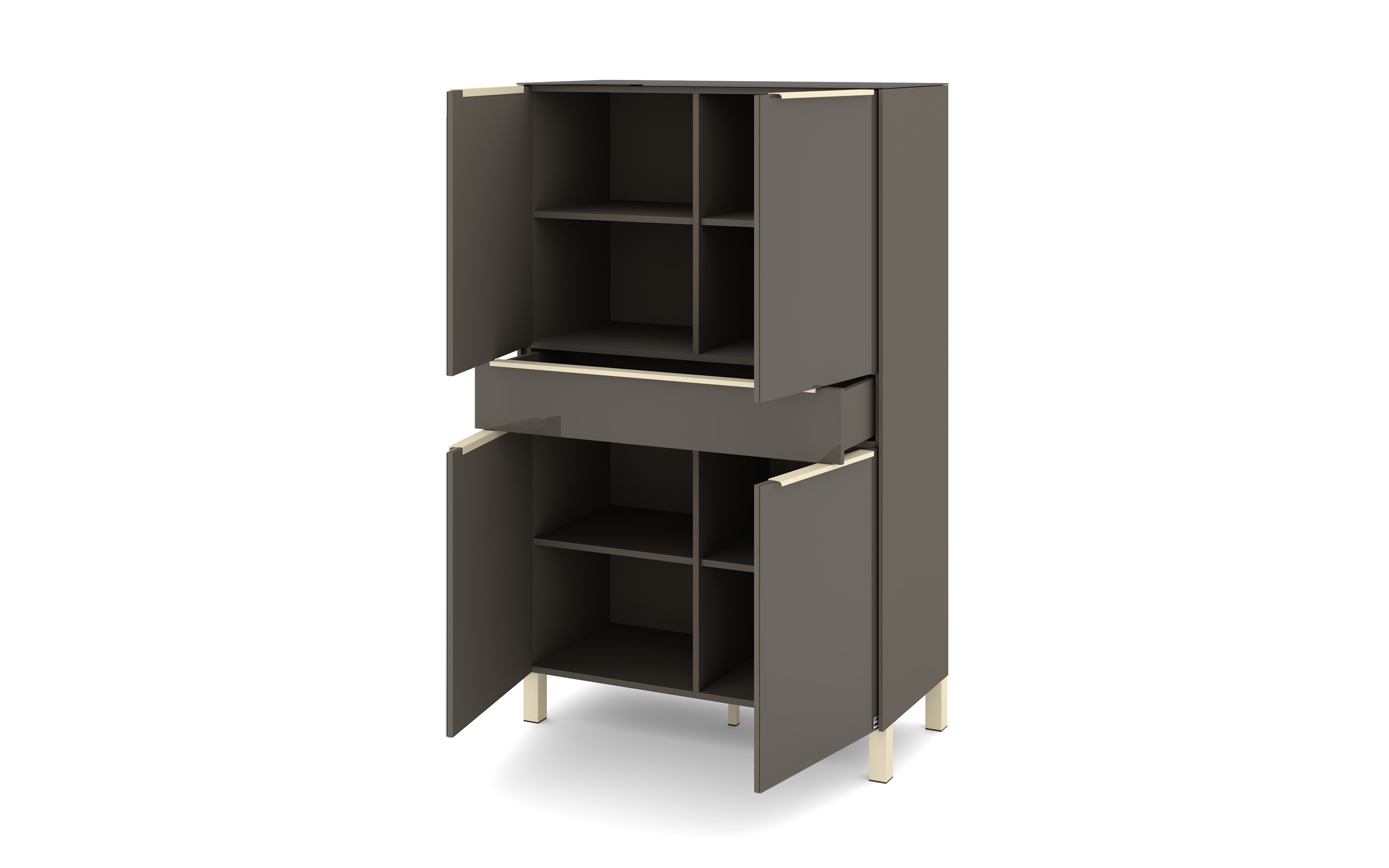 Highboard Reno, anthrazit/kaschmir