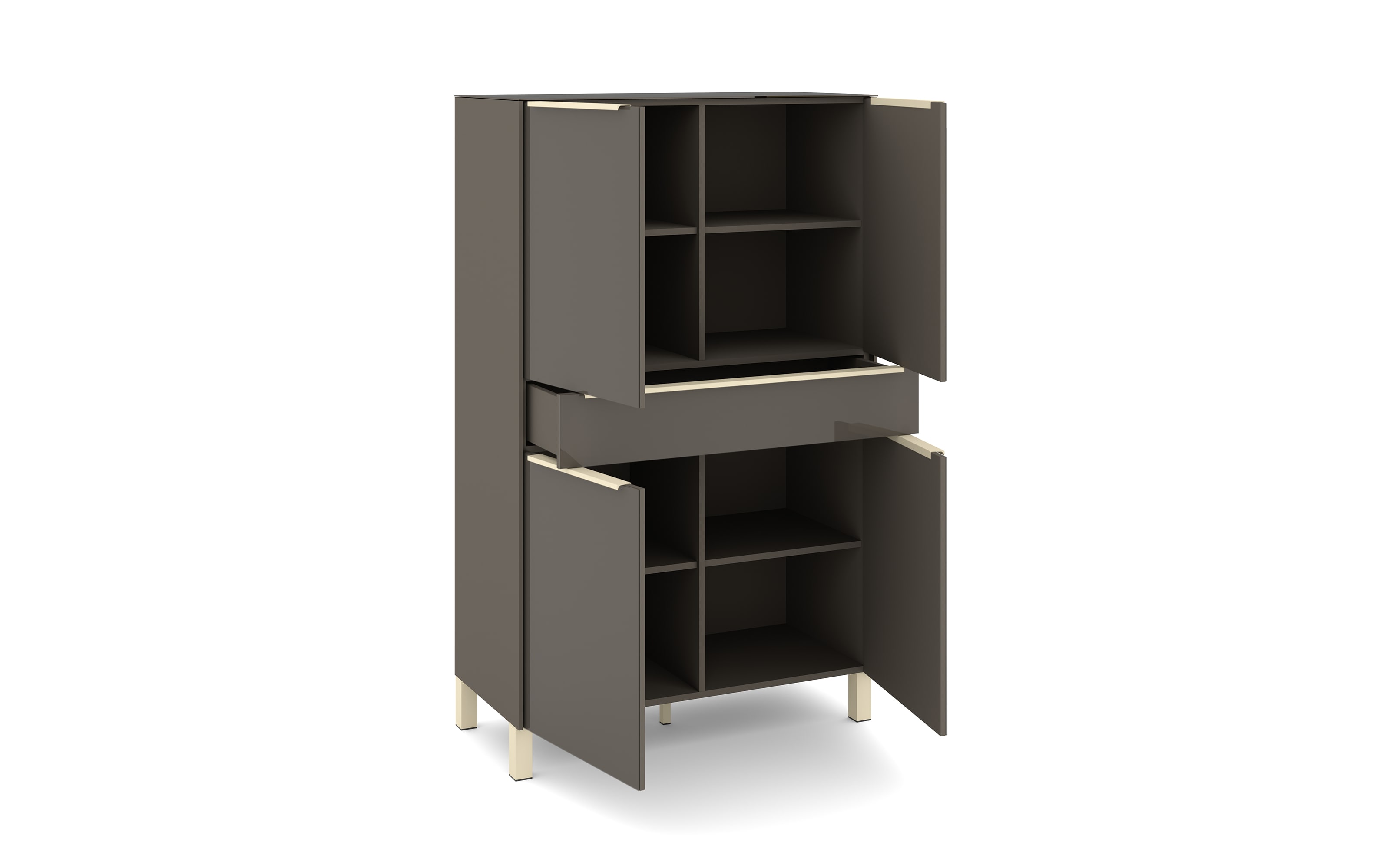 Highboard Reno, anthrazit/kaschmir