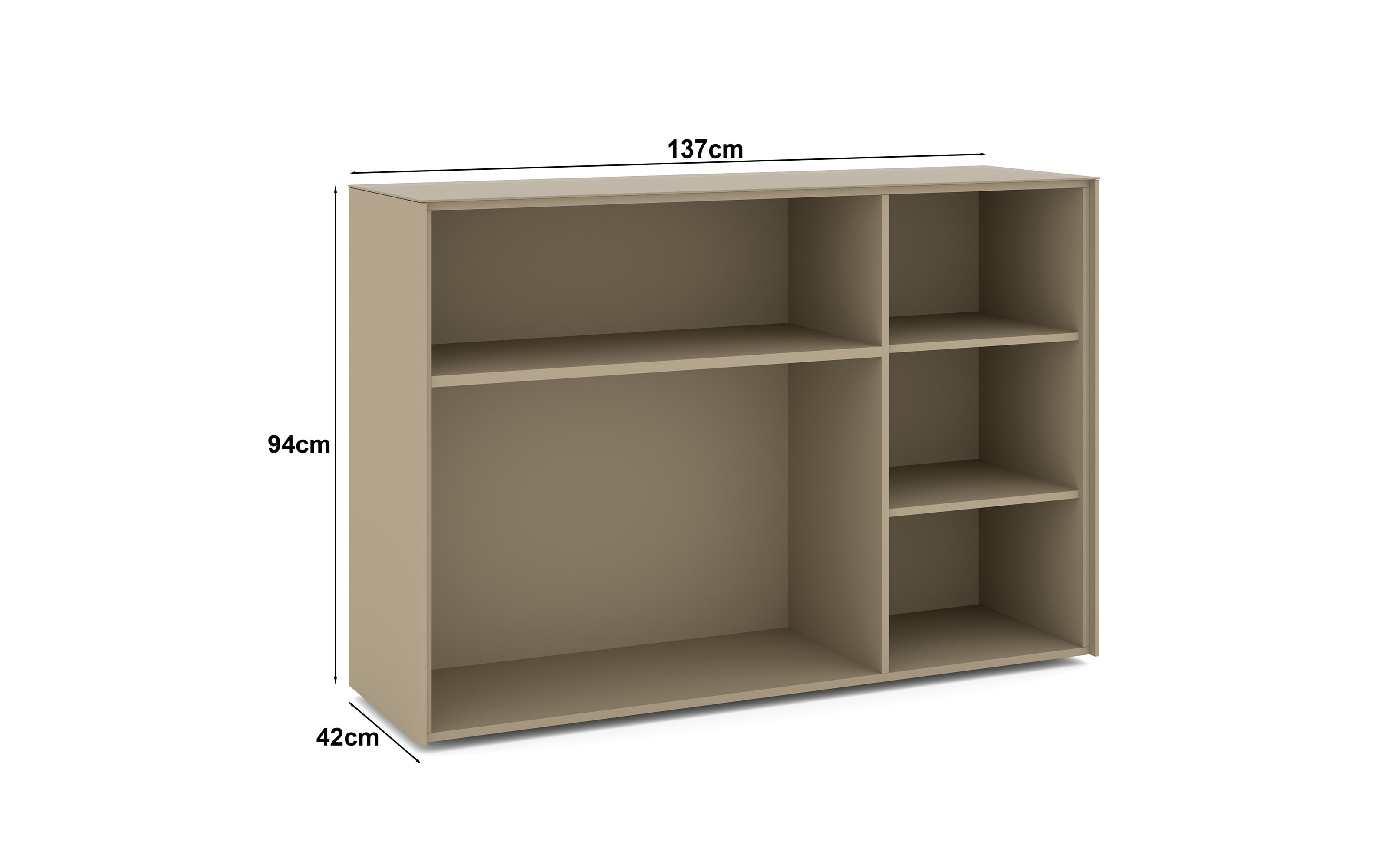 Kommode Reno, taupe/graphit