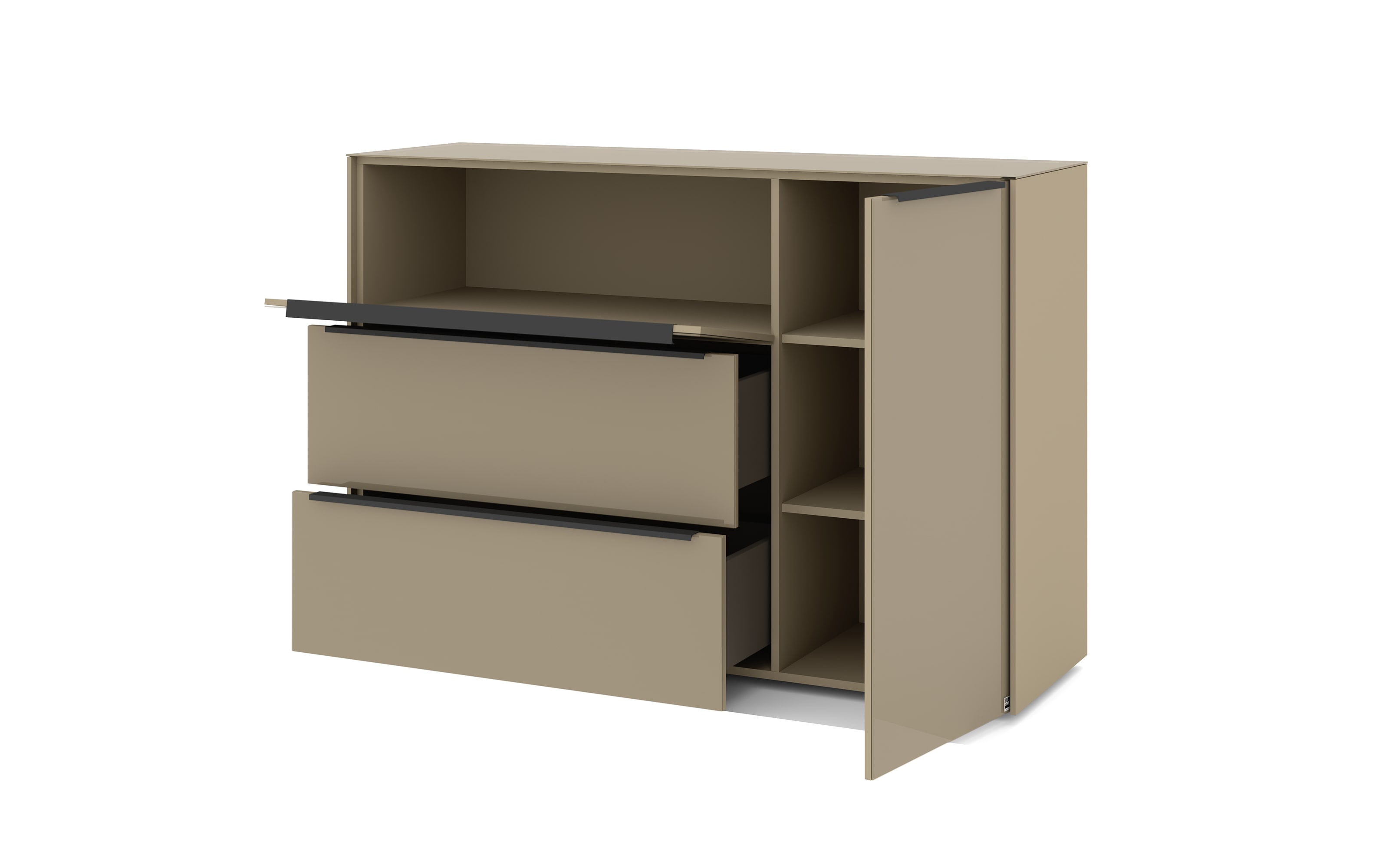 Kommode Reno, taupe/graphit