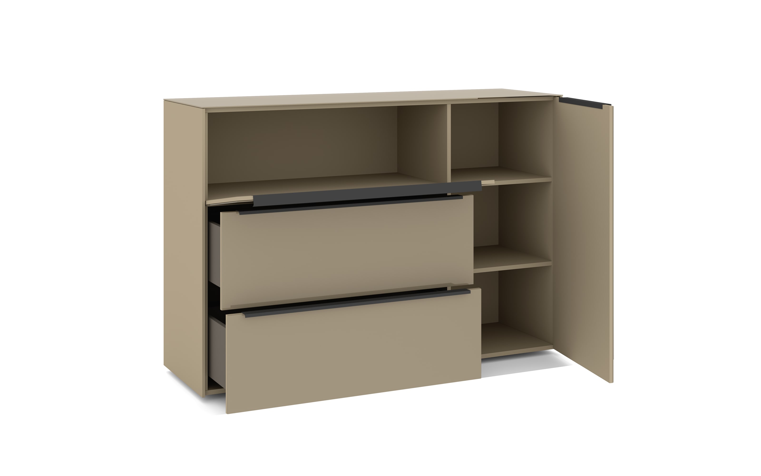 Kommode Reno, taupe/graphit