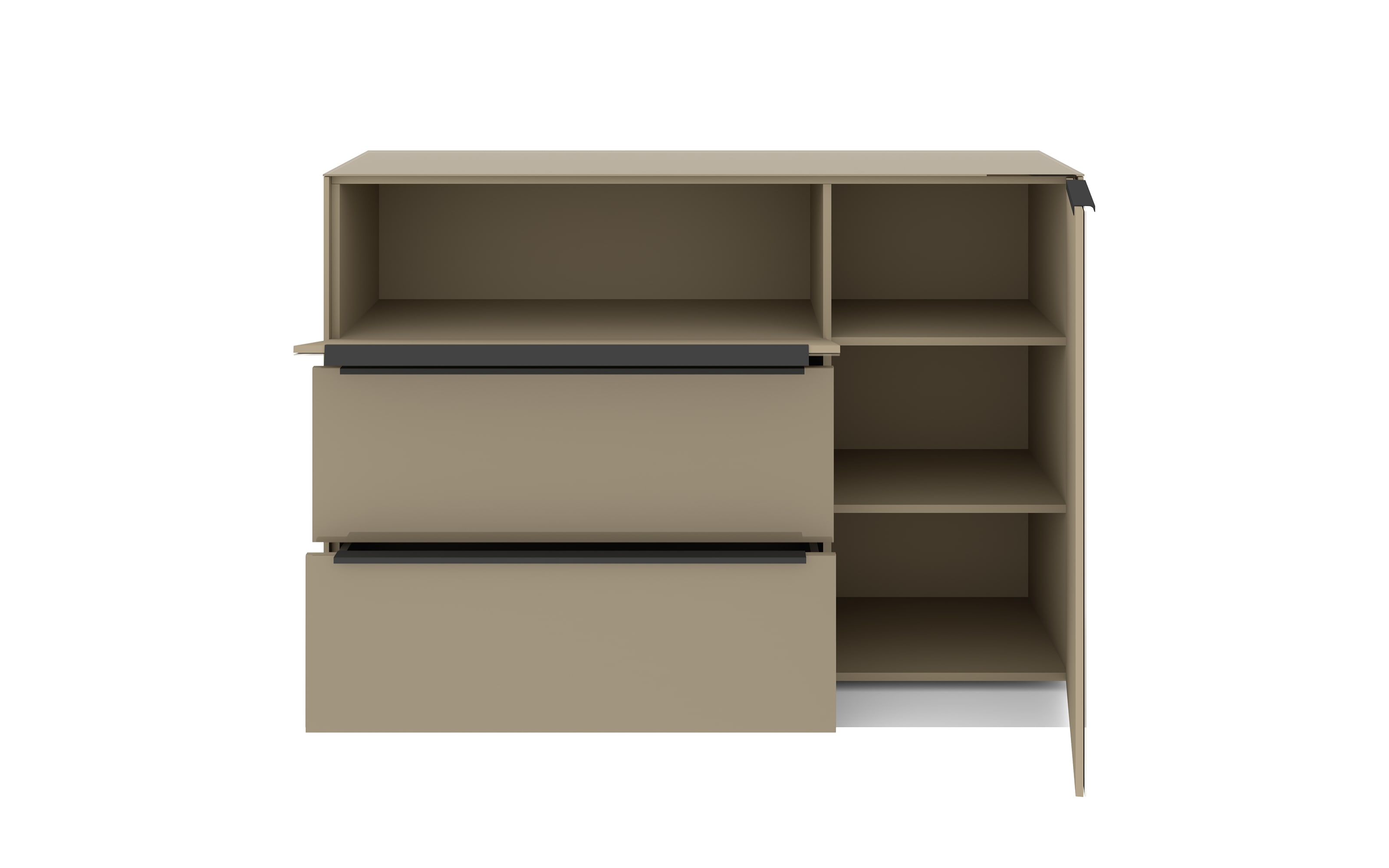 Kommode Reno, taupe/graphit