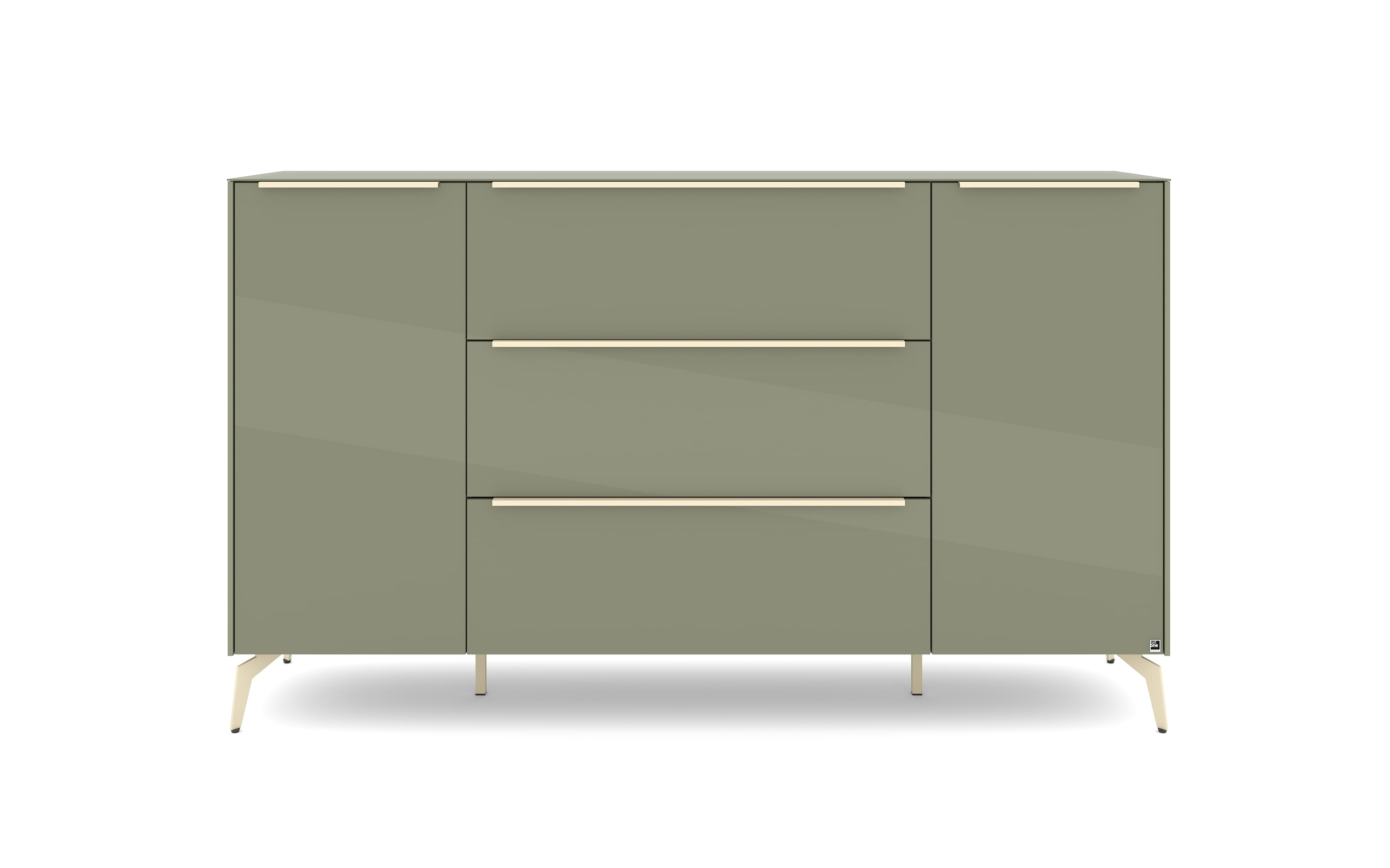 Kommode Reno, olivgrün/kaschmir