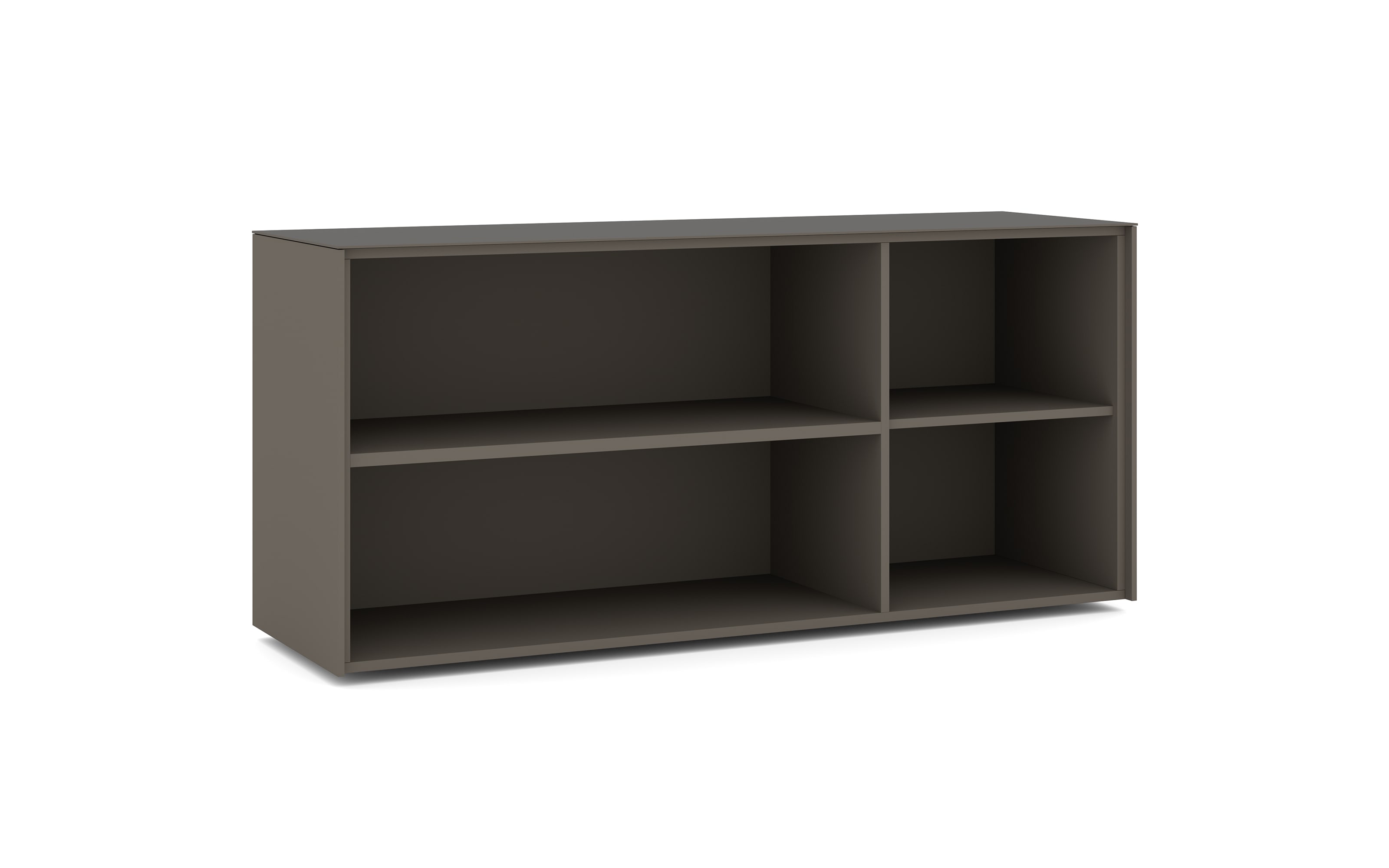 Lowboard Reno, anthrazit/Edelstahl-Nachbildung