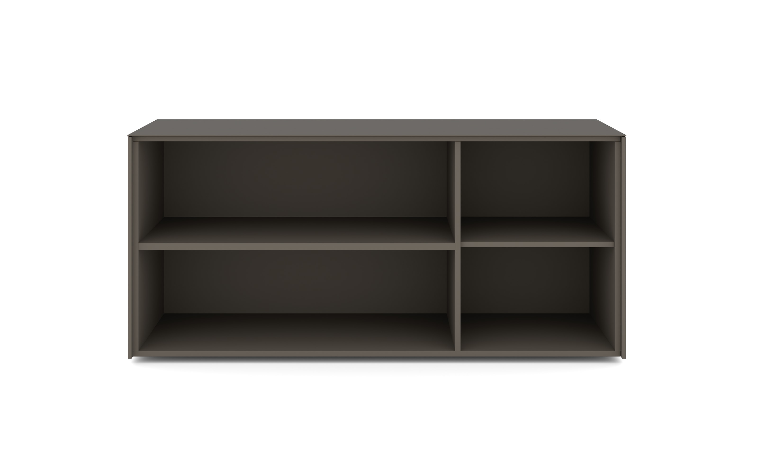 Lowboard Reno, anthrazit/Edelstahl-Nachbildung