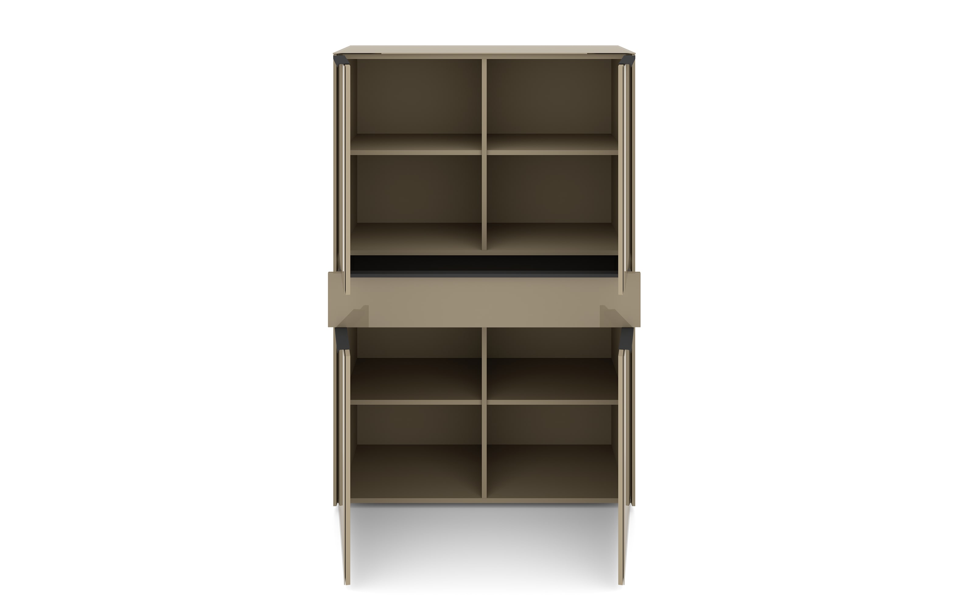 Highboard Reno, taupe/graphit