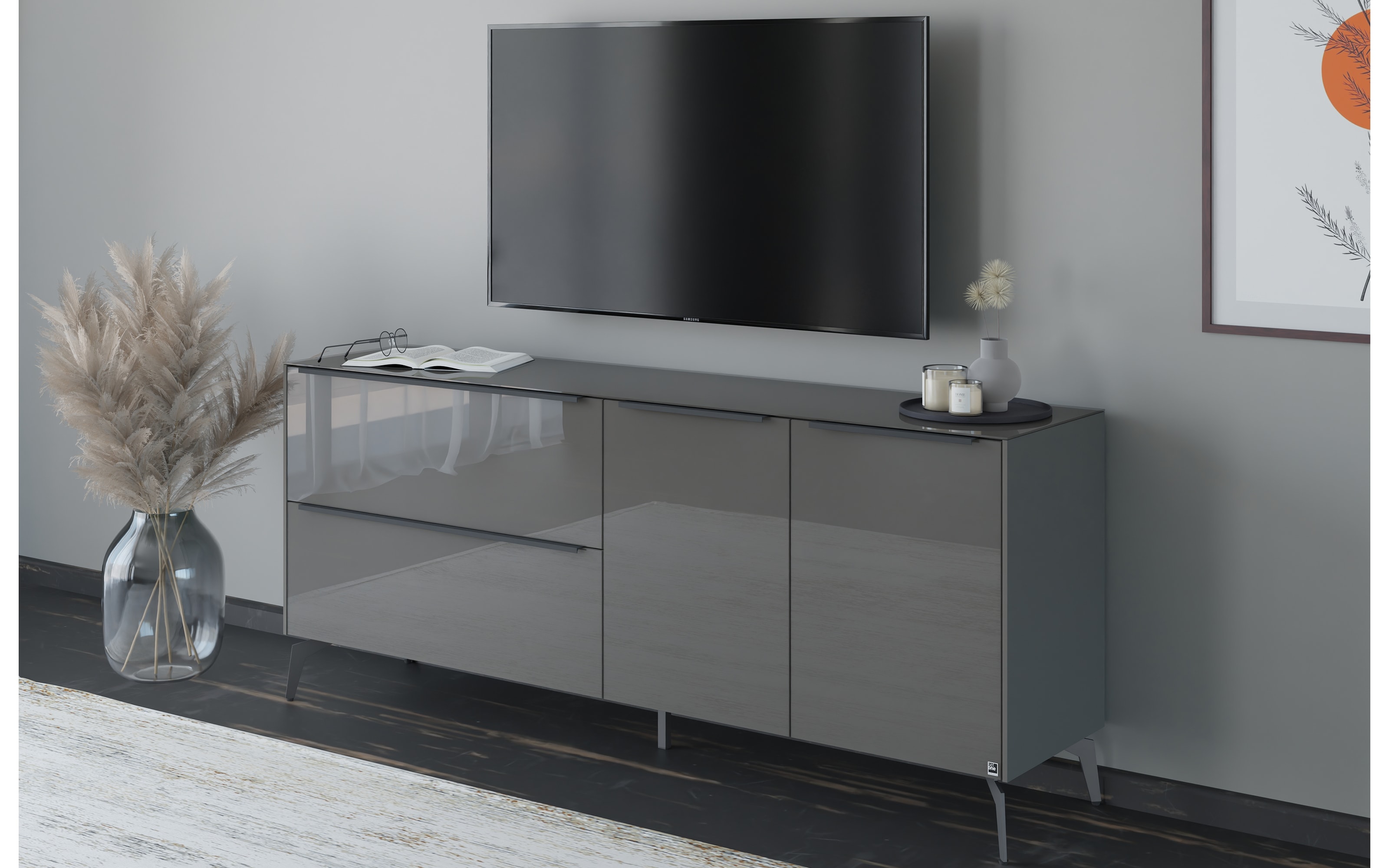 Lowboard Reno, anthrazit/graphit