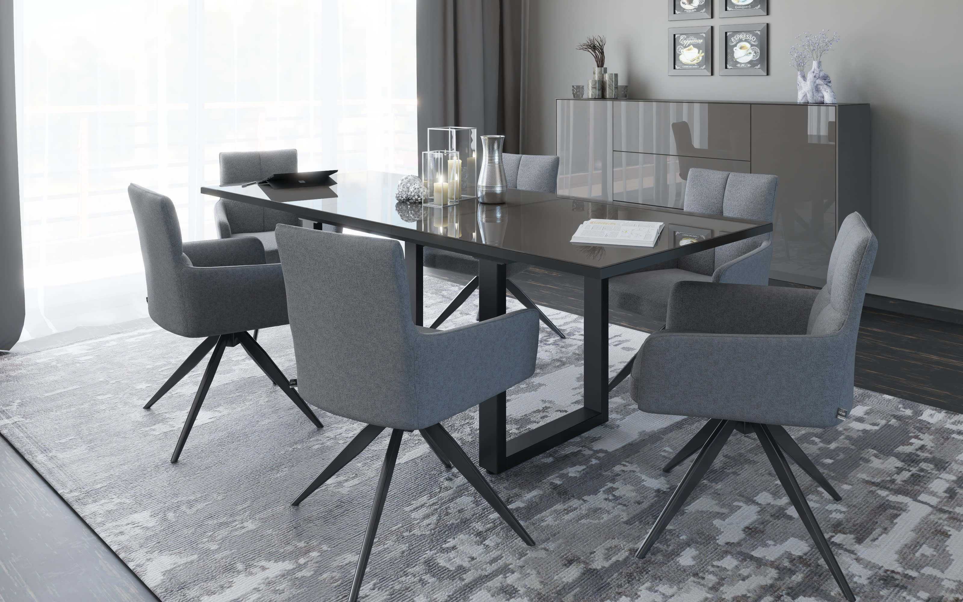 Esstisch Reno, anthrazit
