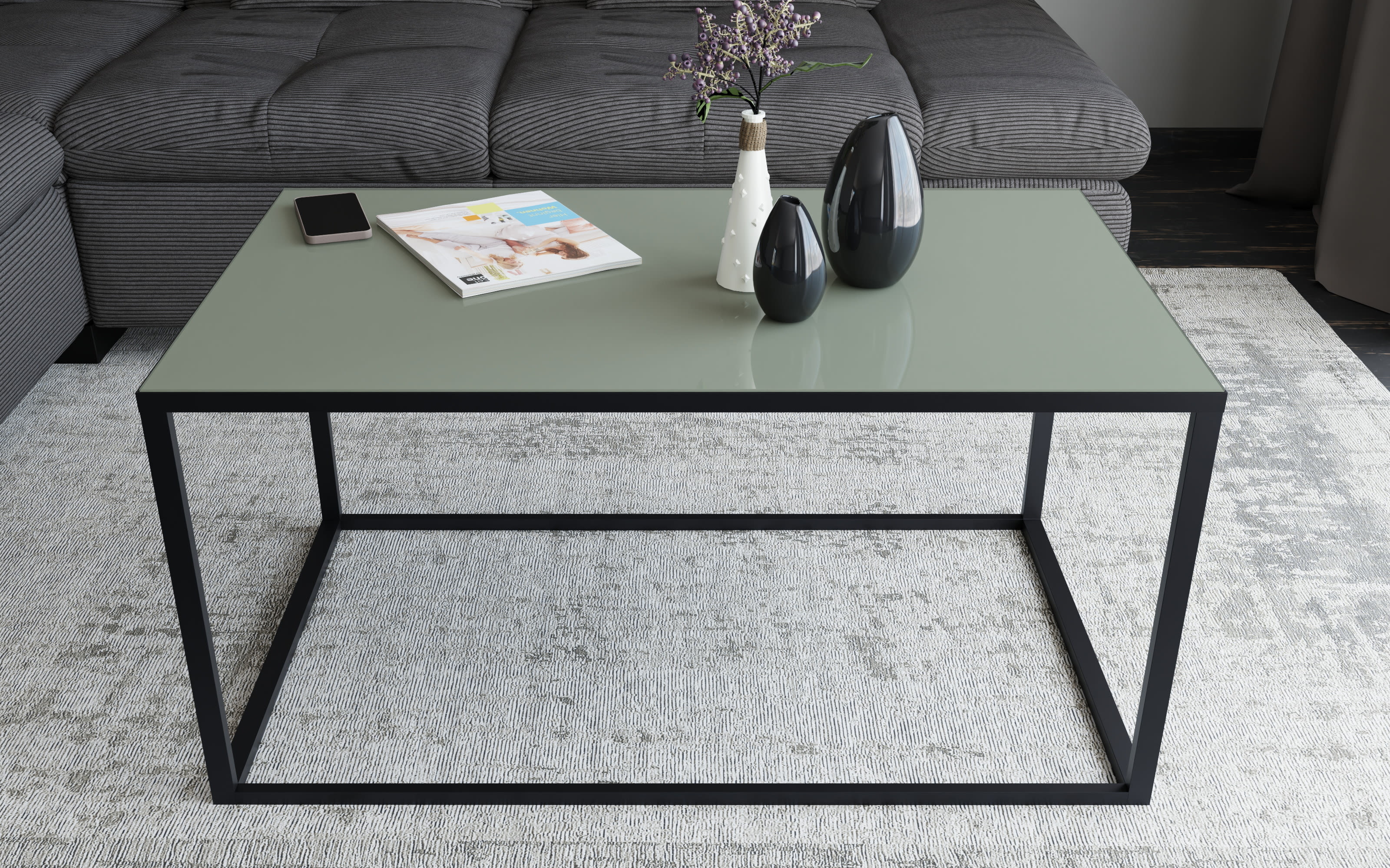 Couchtisch Reno, olivgrün, 100 cm