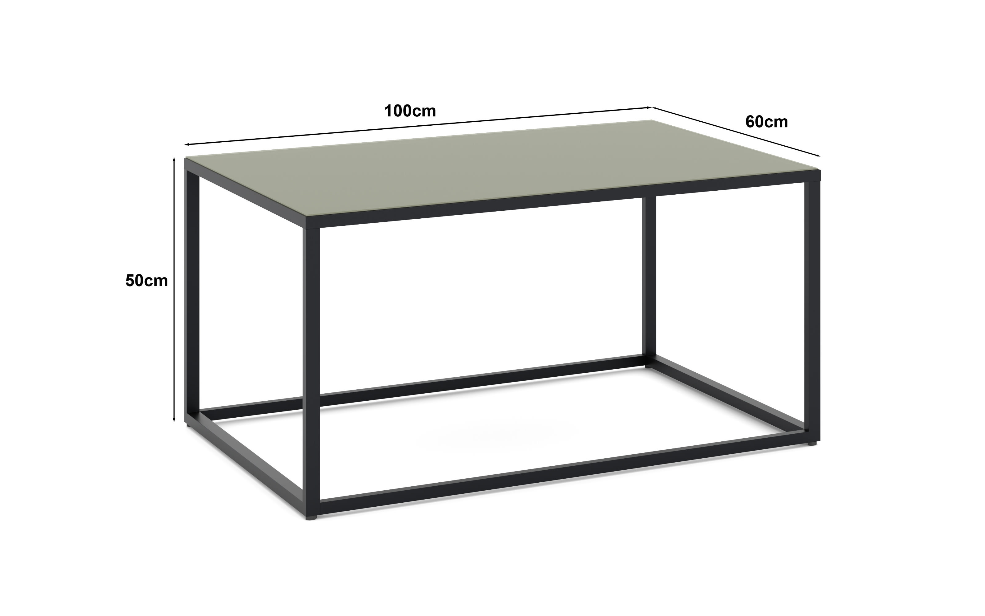 Couchtisch Reno, olivgrün, 100 cm