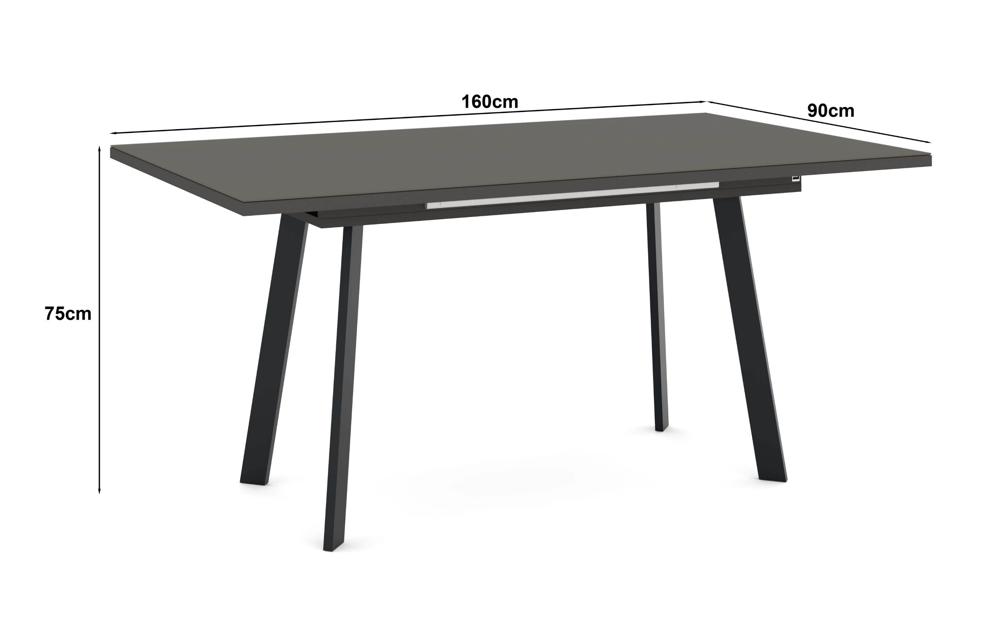Esstisch Reno, anthrazit, inkl. Synchronauszug