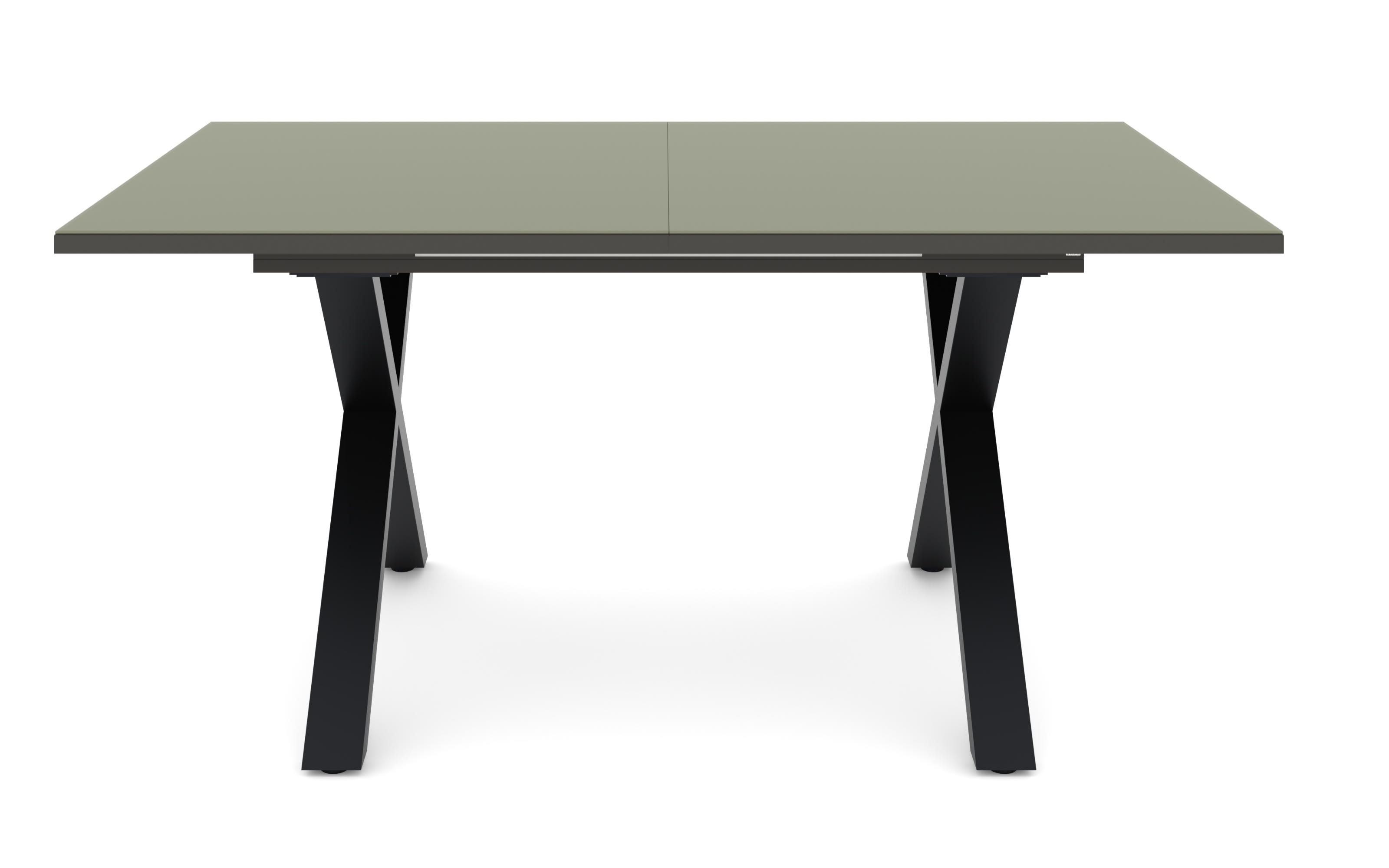 Esstisch Reno, olivgrün/schwarz, inkl. Synchronauszug