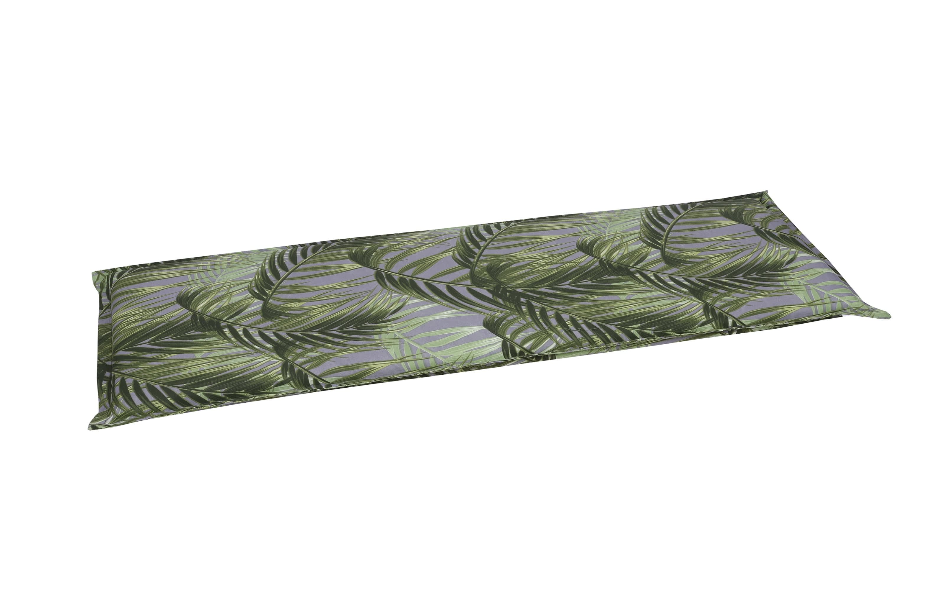 Garten-Bankauflage 19219-12 in grün mit Palmenmotiv, Breite ca. 145 cm