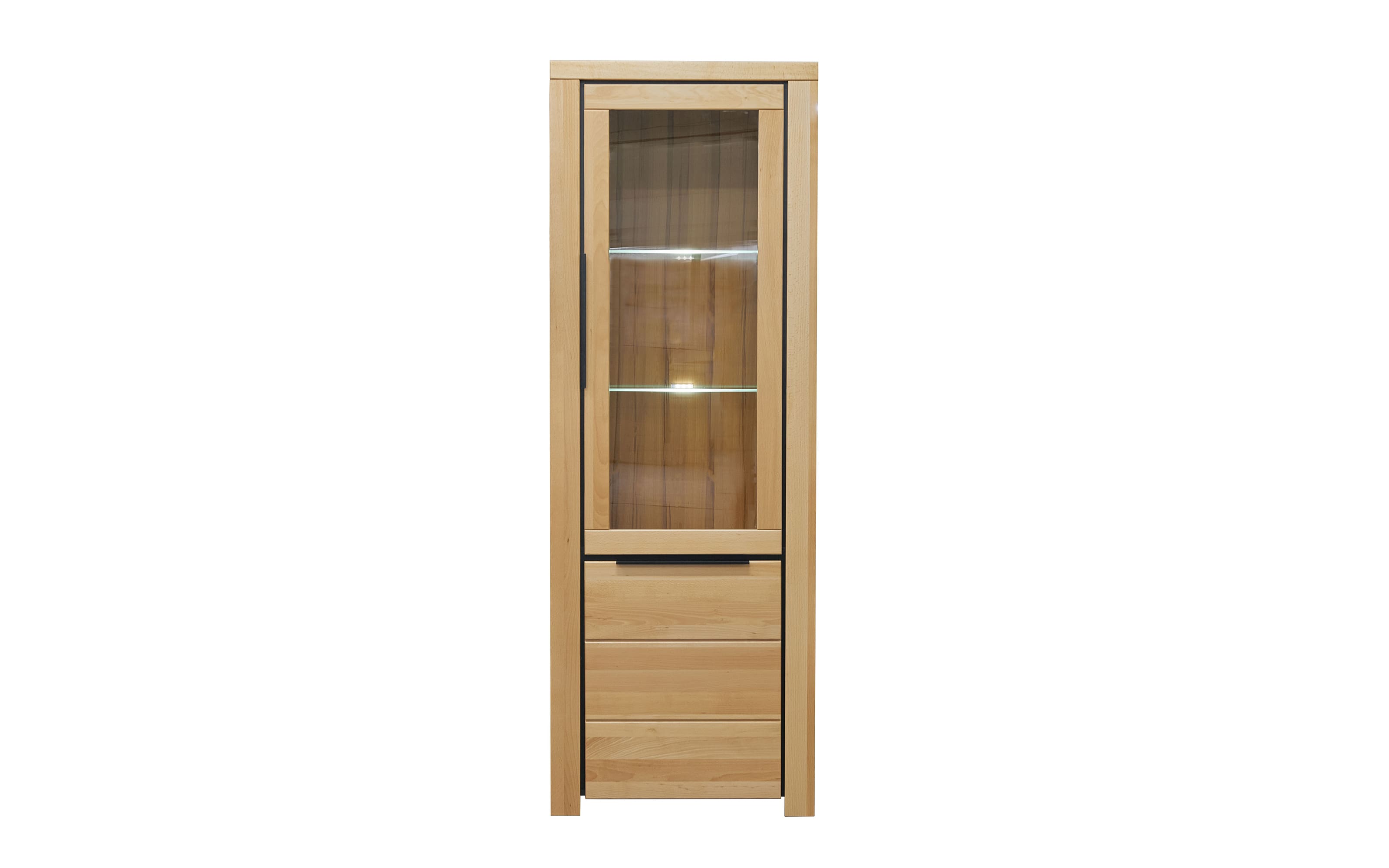 Vitrine Brest, massive Buche, 70 cm