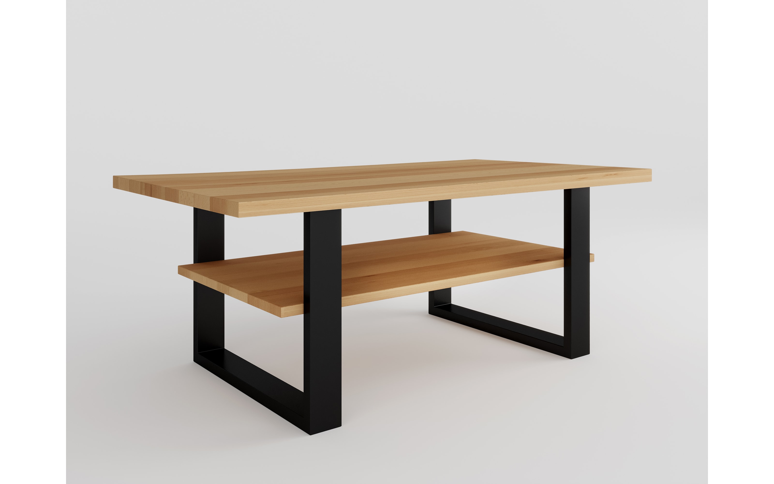 Couchtisch Brest massive Buche/schwarz