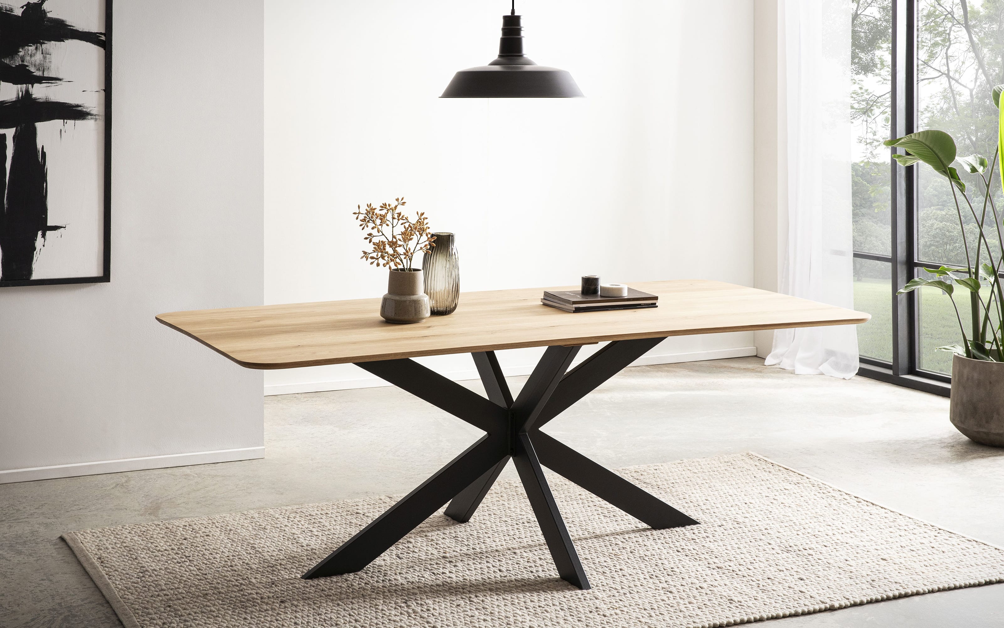 Esstisch Mark, Eiche massiv, geölt, 180 cm