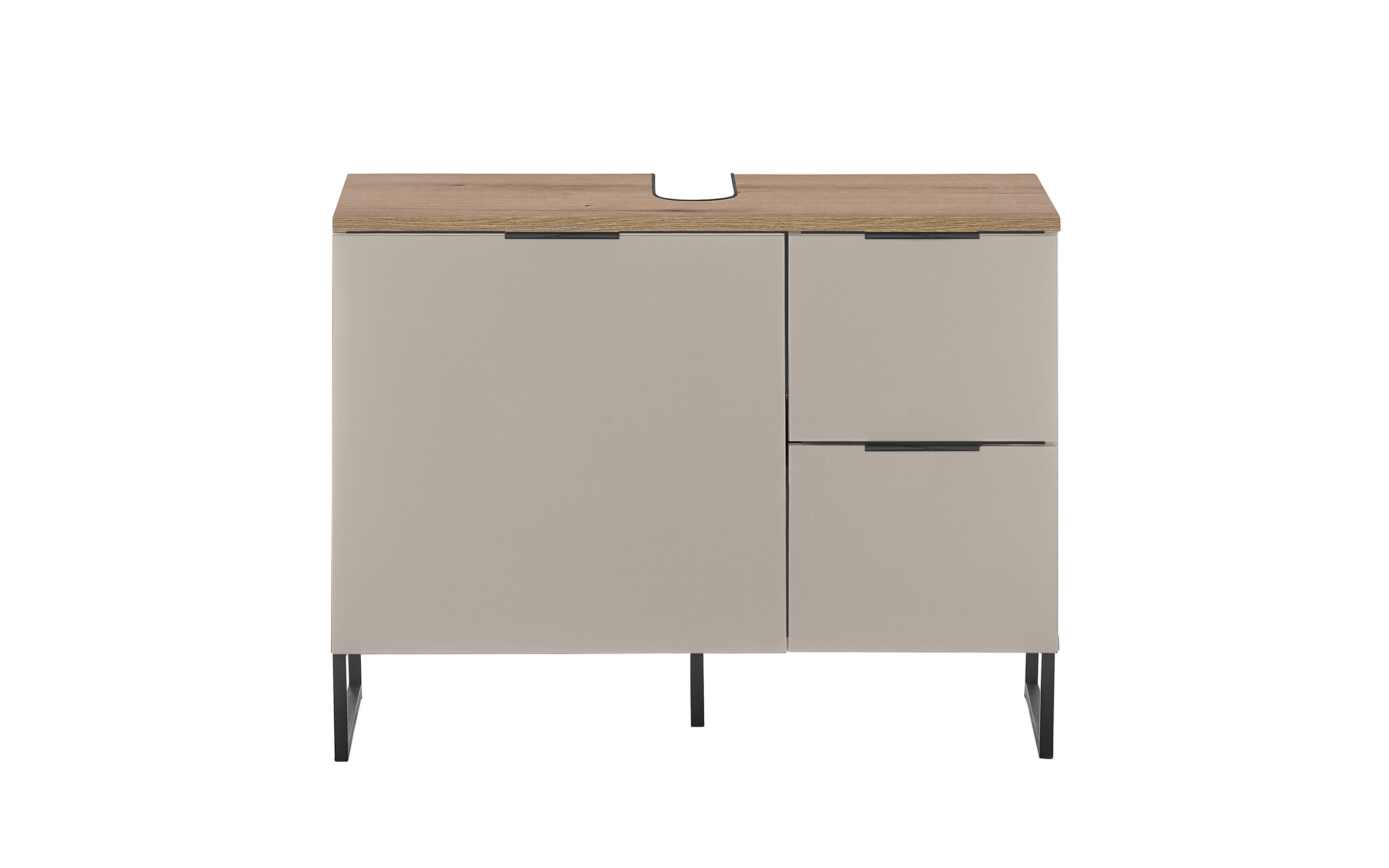 Waschbeckenunterschrank Denver, kaschmir/schwarz