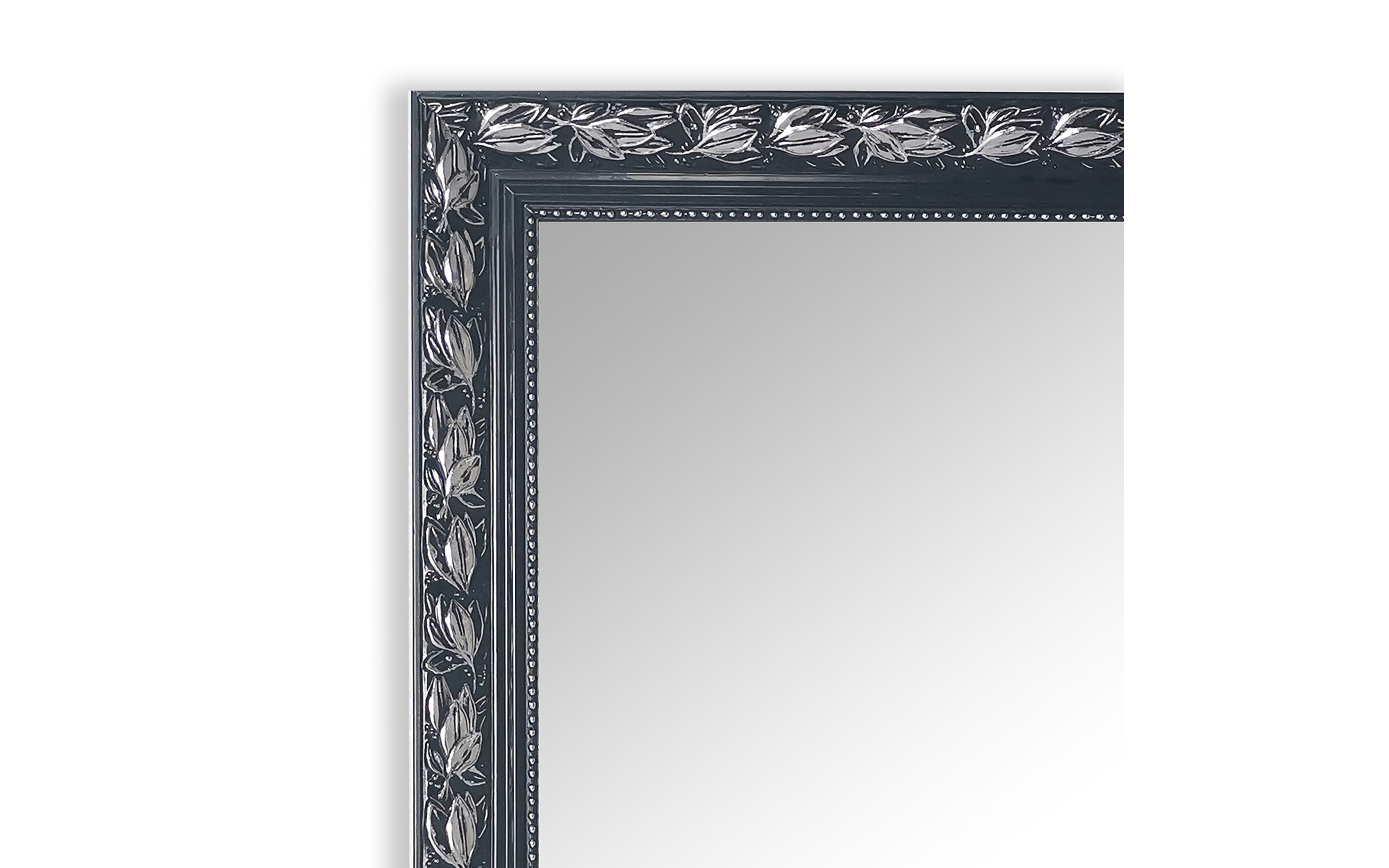 Rahmenspiegel Sonja, schwarz/silberfarbig, 55 x 70 cm