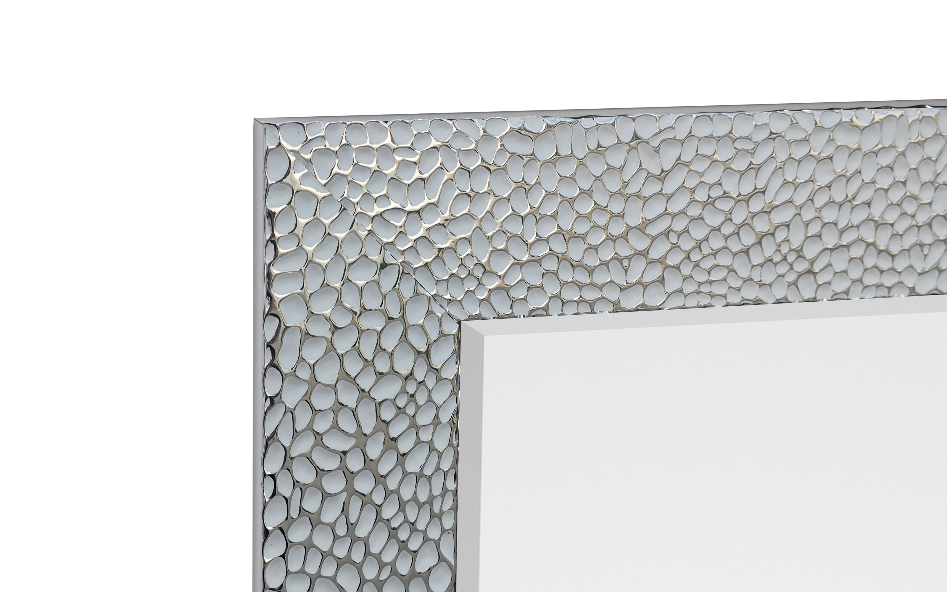 Rahmenspiegel Amy, weiß/chromfarbig, 70 x 170 cm