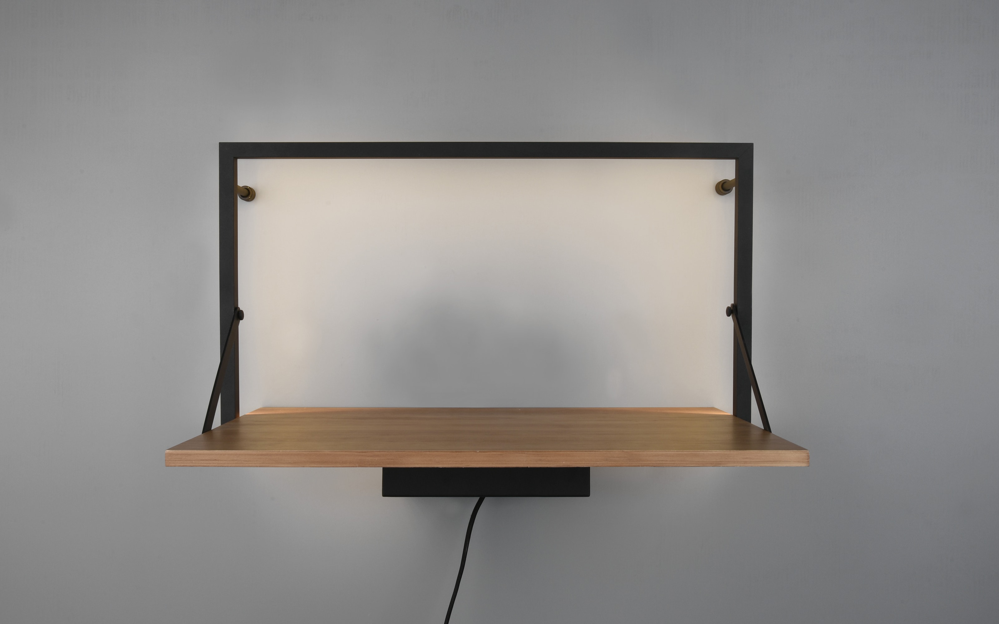 LED-Regal Becky in Holz-Nachbildung, 53 x 70 cm