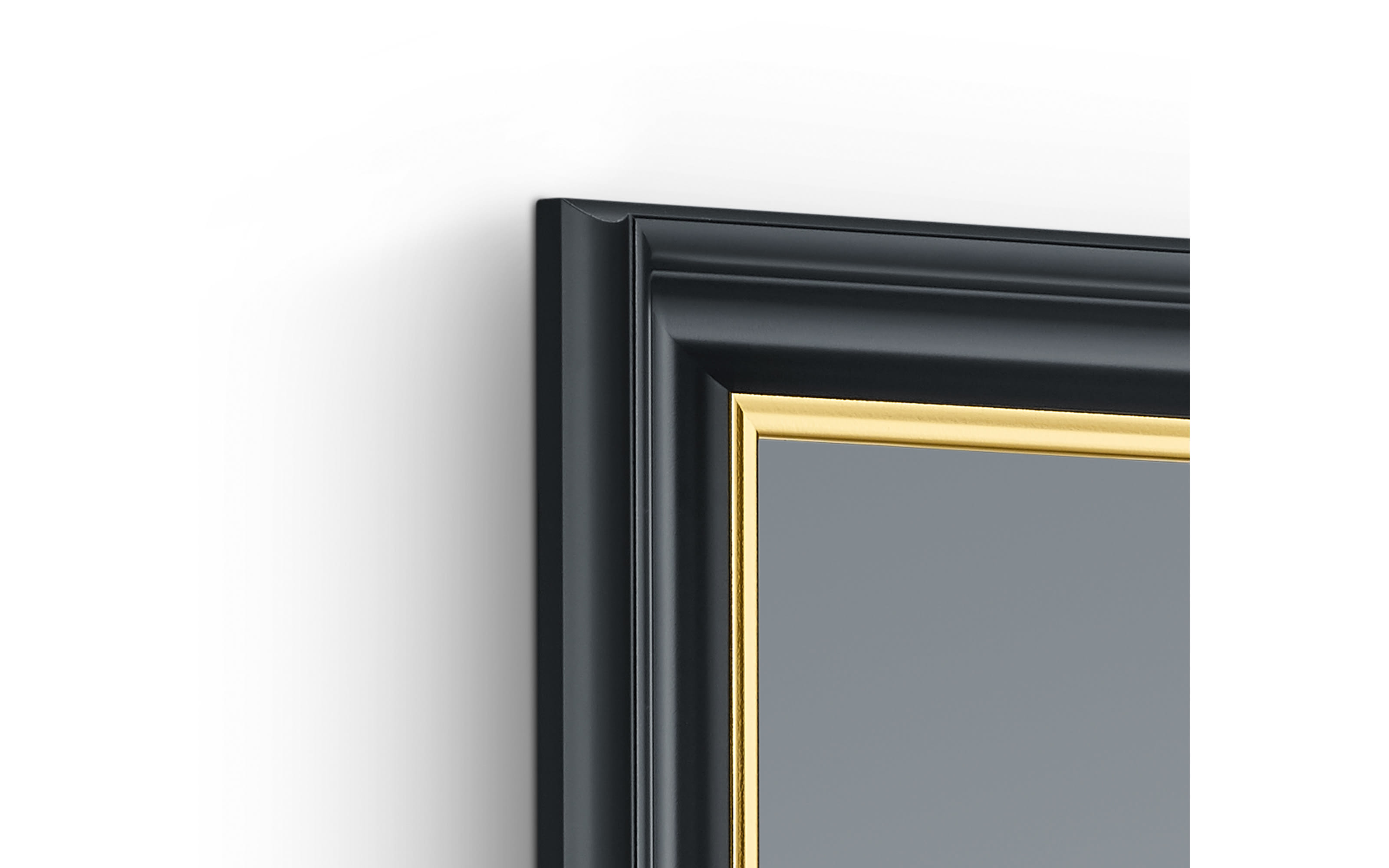 Rahmenspiegel Ina, schwarz/goldfarbig, 50 x 150 cm