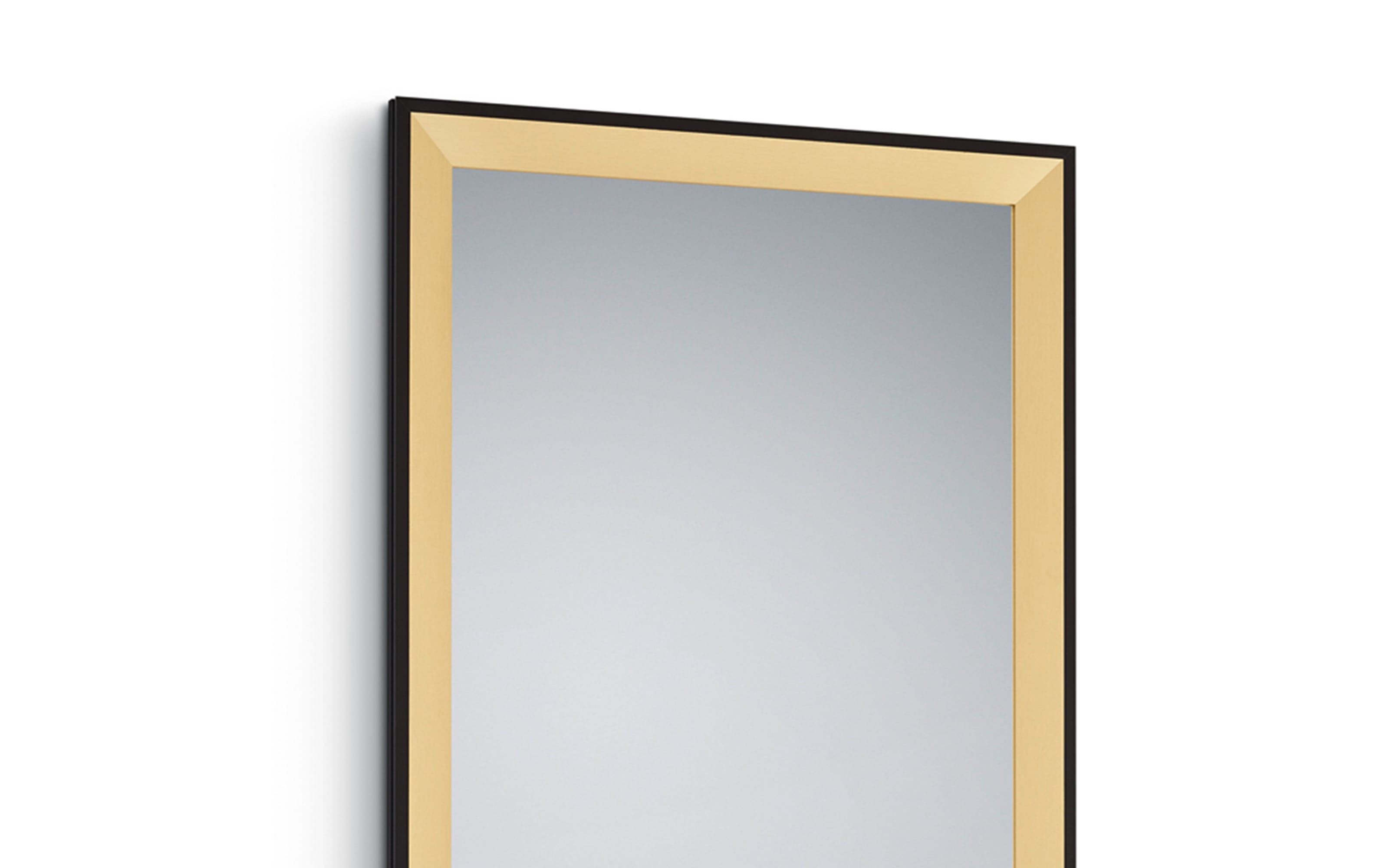 Rahmenspiegel Bianka in goldfarbig/schwarz, 70 x 170 cm