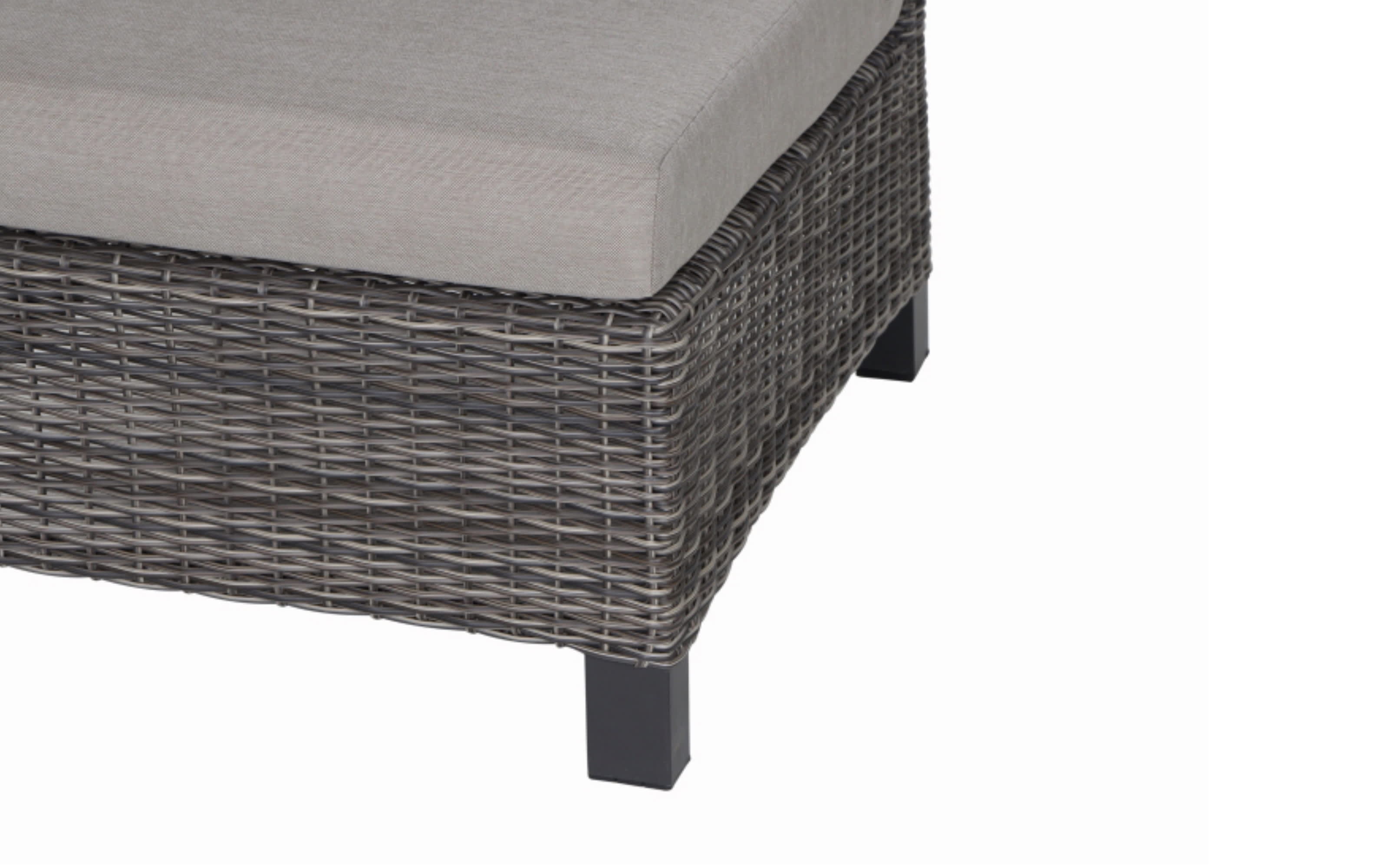 Mittel-Element Corido, Gestell in anthrazit, Sitzauflage in taupe