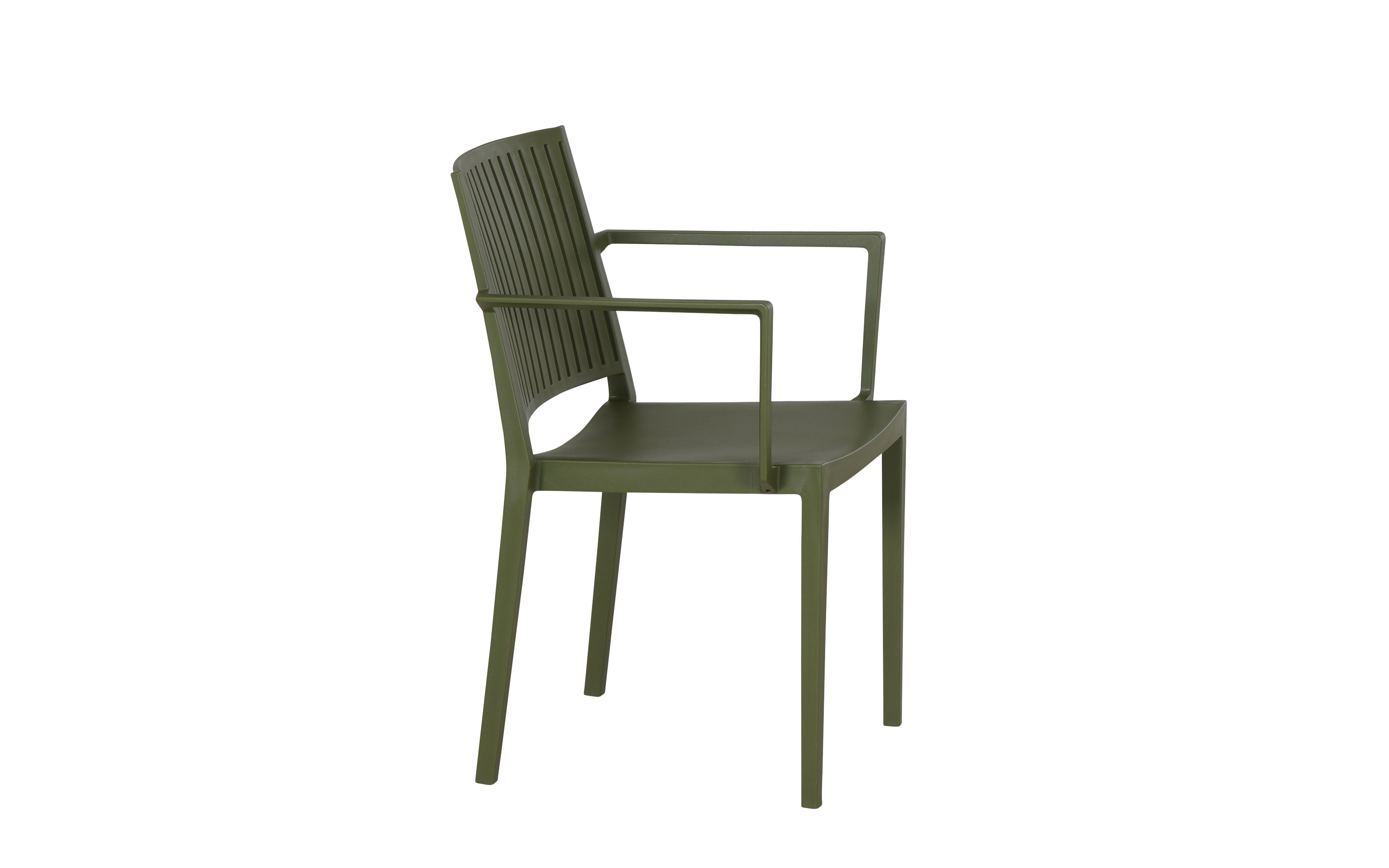 Stapelsessel Lane, mit Armlehnen, olive
