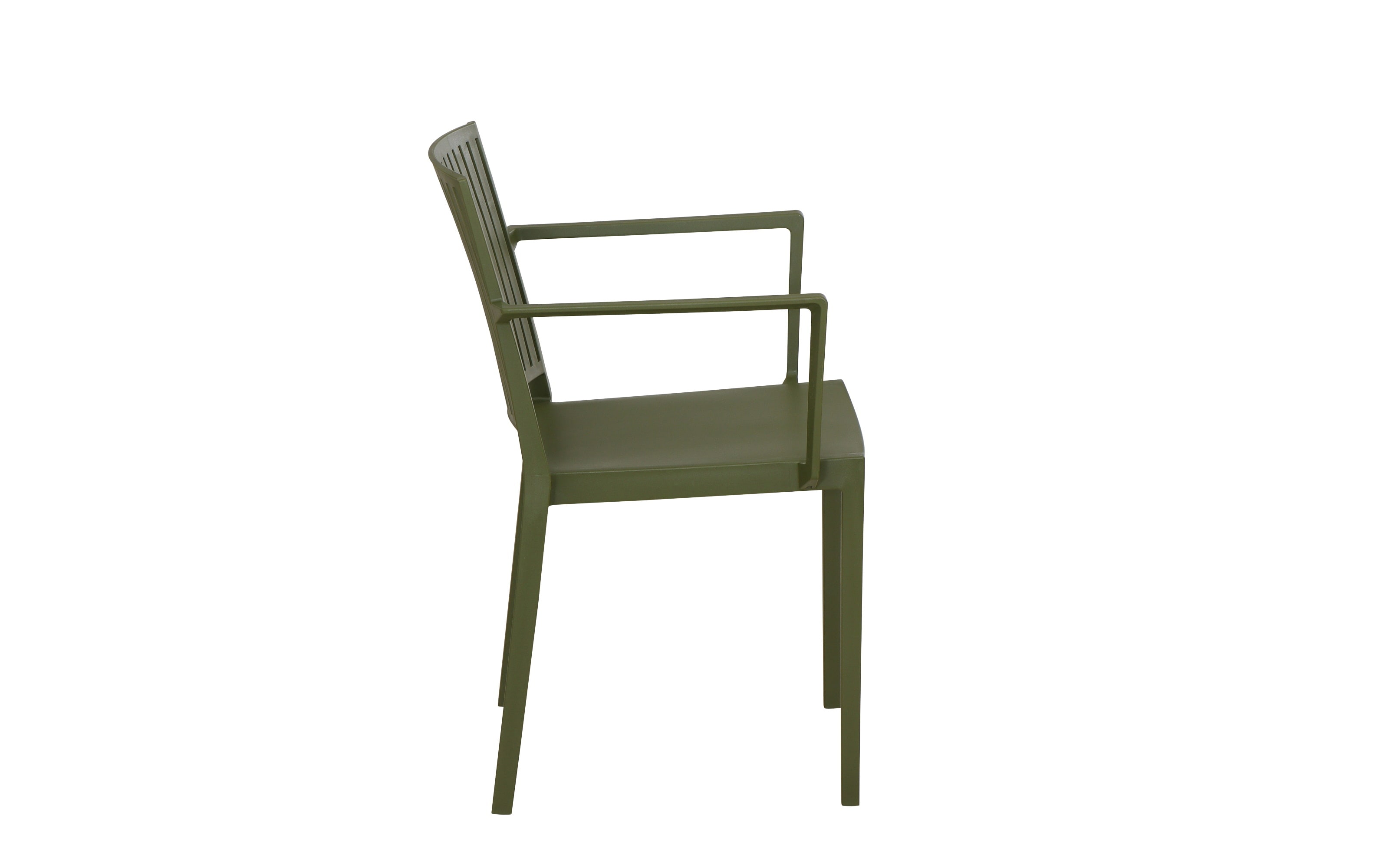 Stapelsessel Lane, mit Armlehnen, olive