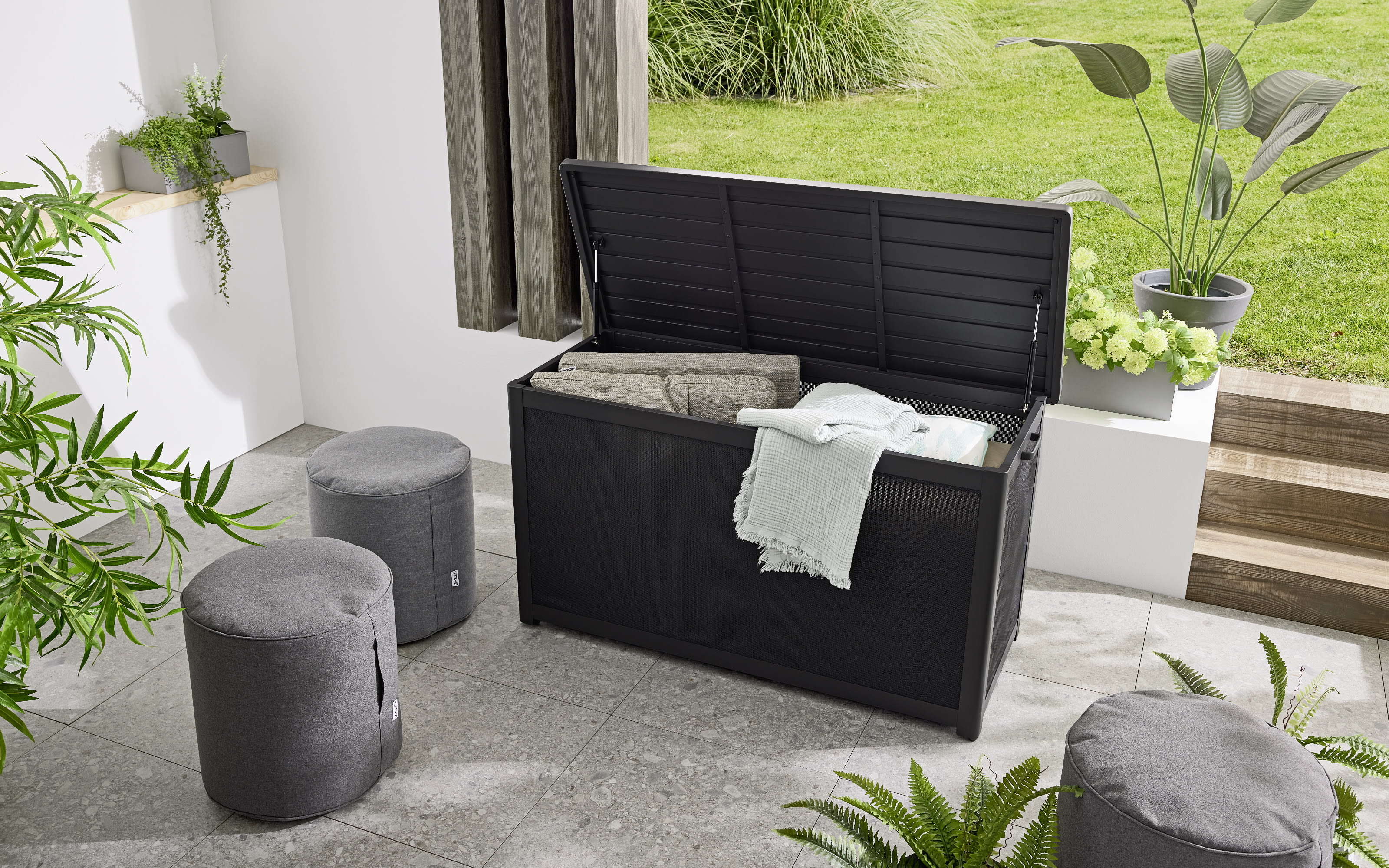 Hocker Setosa, stone grey