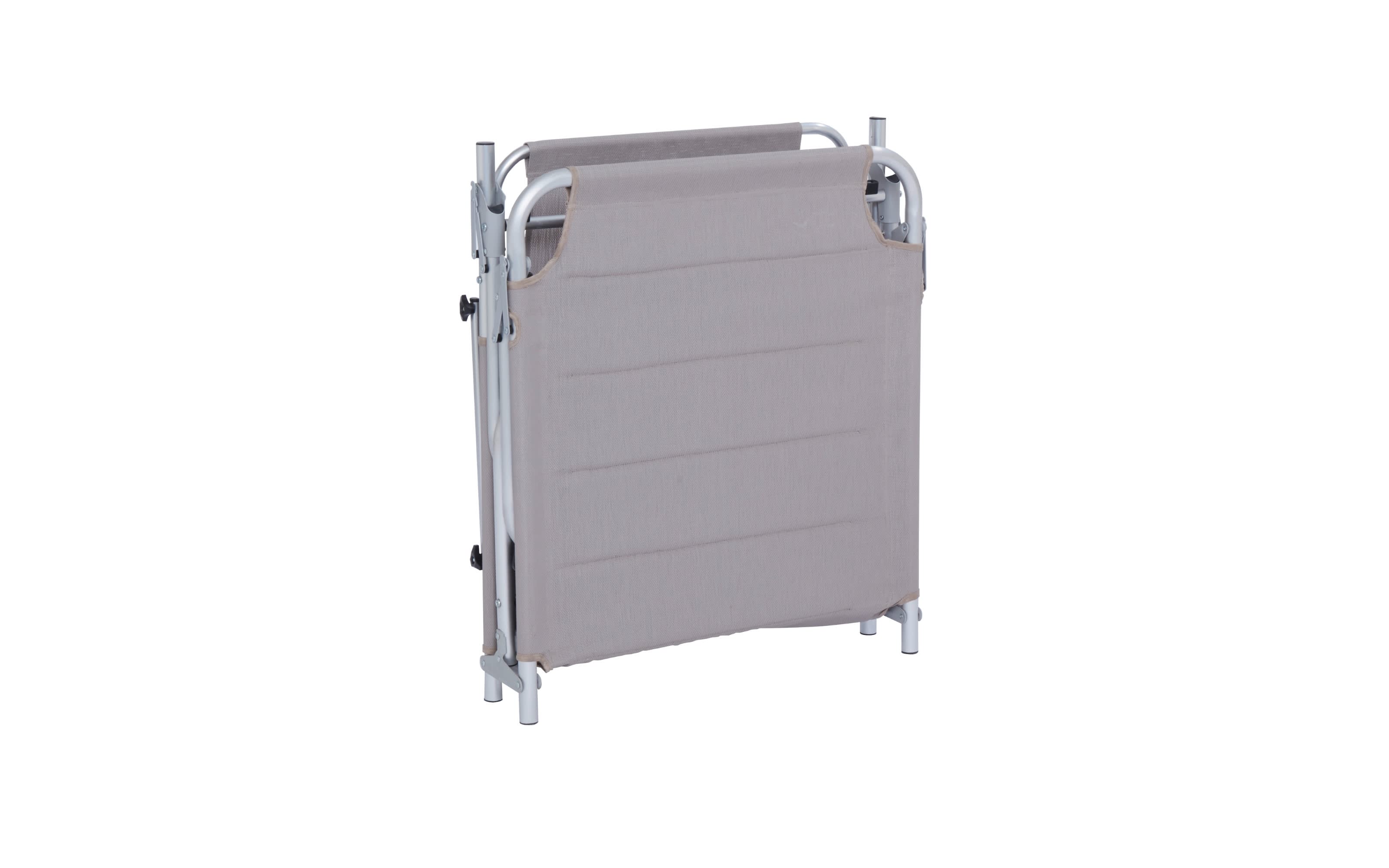 Gartenliege Brita mit Dach in taupe, Alugestell in silber