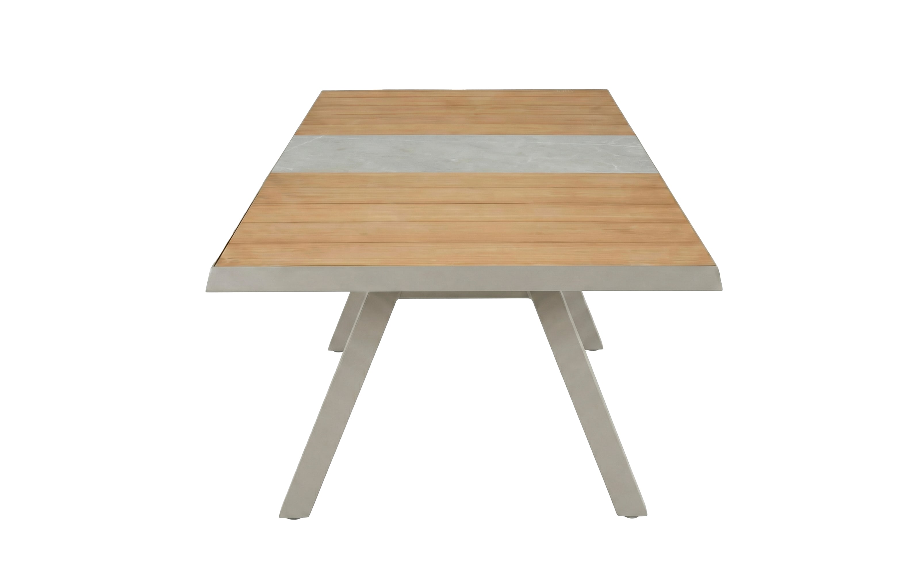 Ausziehtisch Kumasi, Teakholz/Taupe