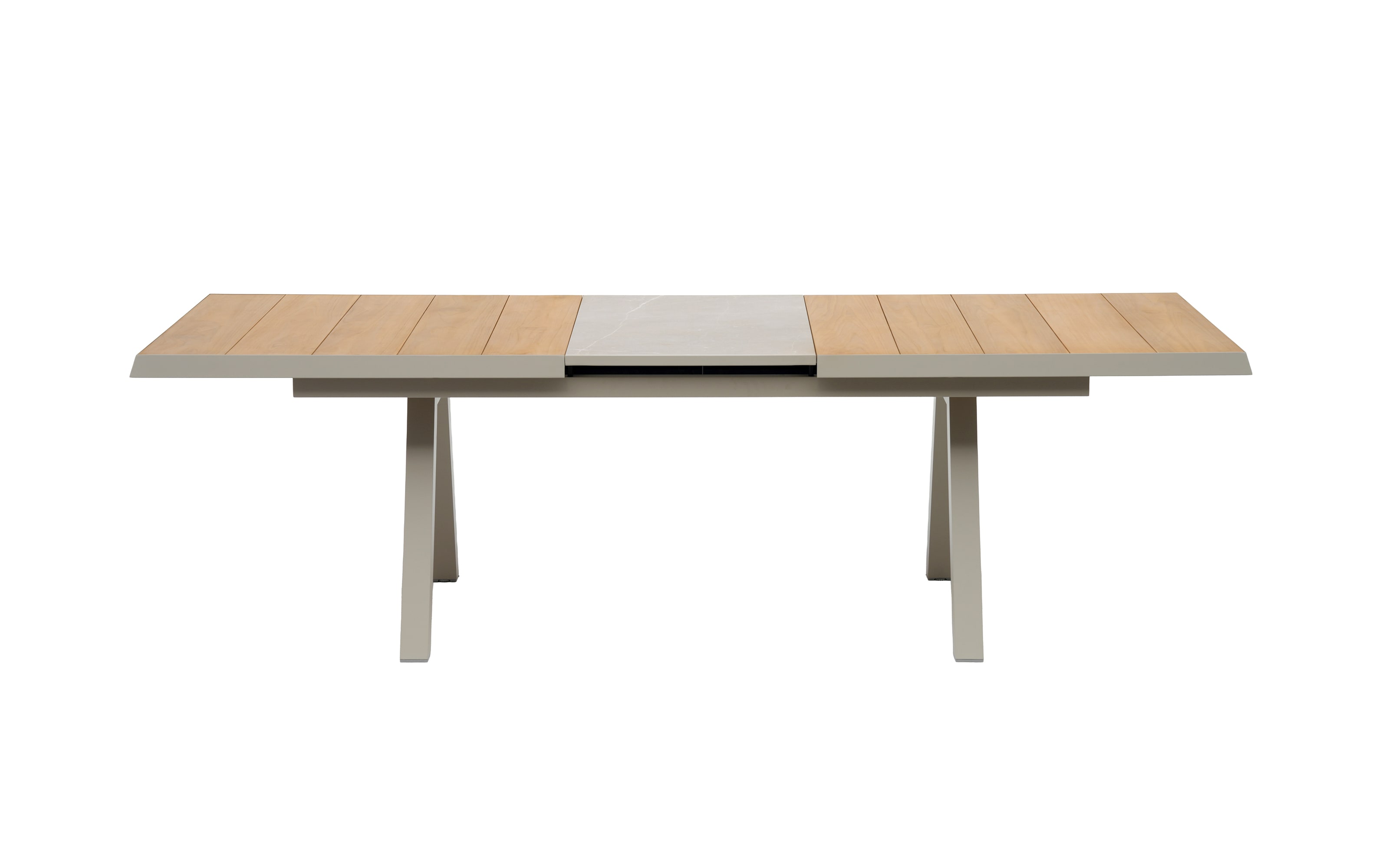 Ausziehtisch Kumasi, Teakholz/Taupe