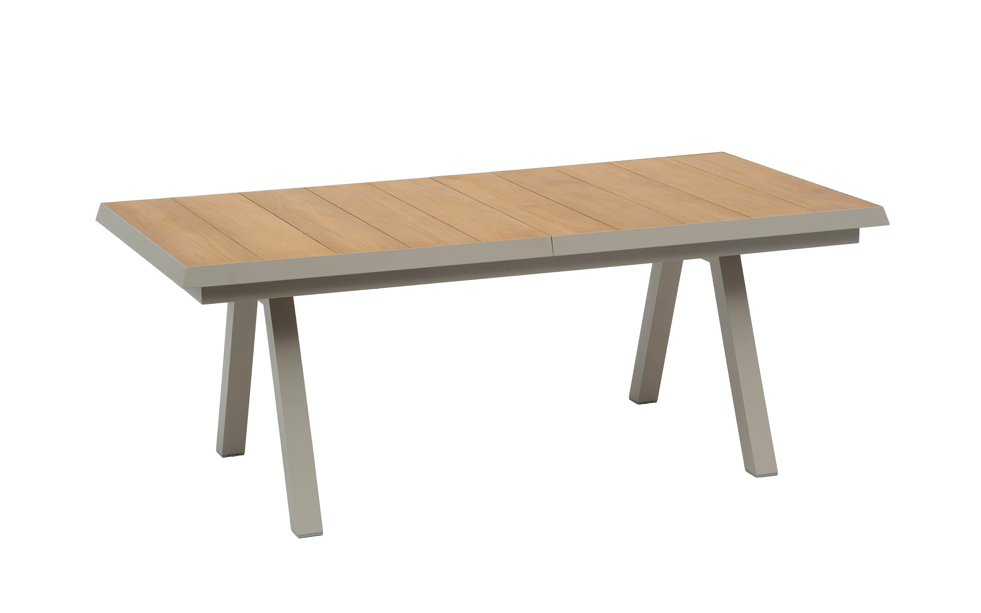 Ausziehtisch Kumasi, Teakholz/Taupe