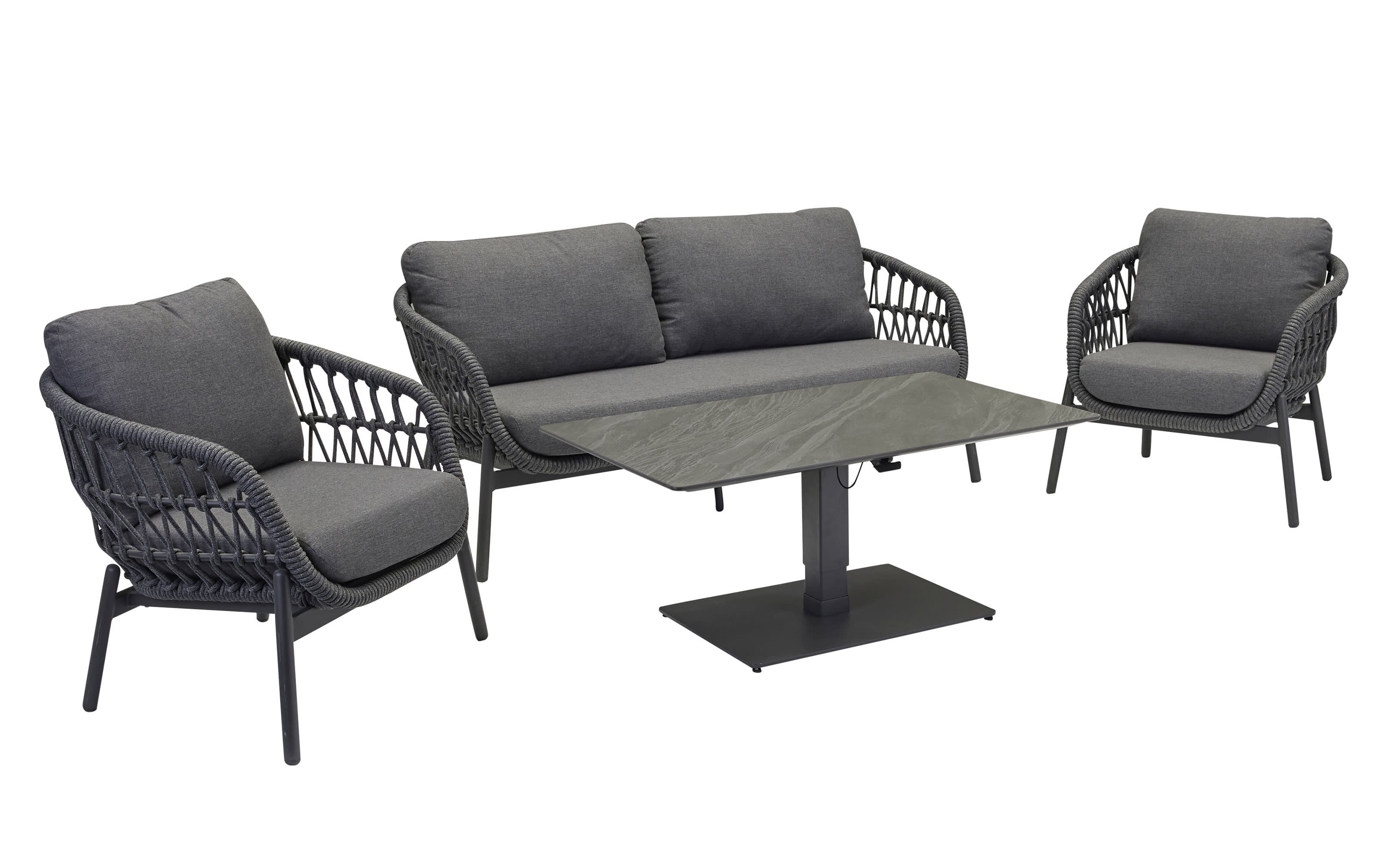 Gartentisch Bari, anthrazit/grau, inkl. Höhenverstellung 