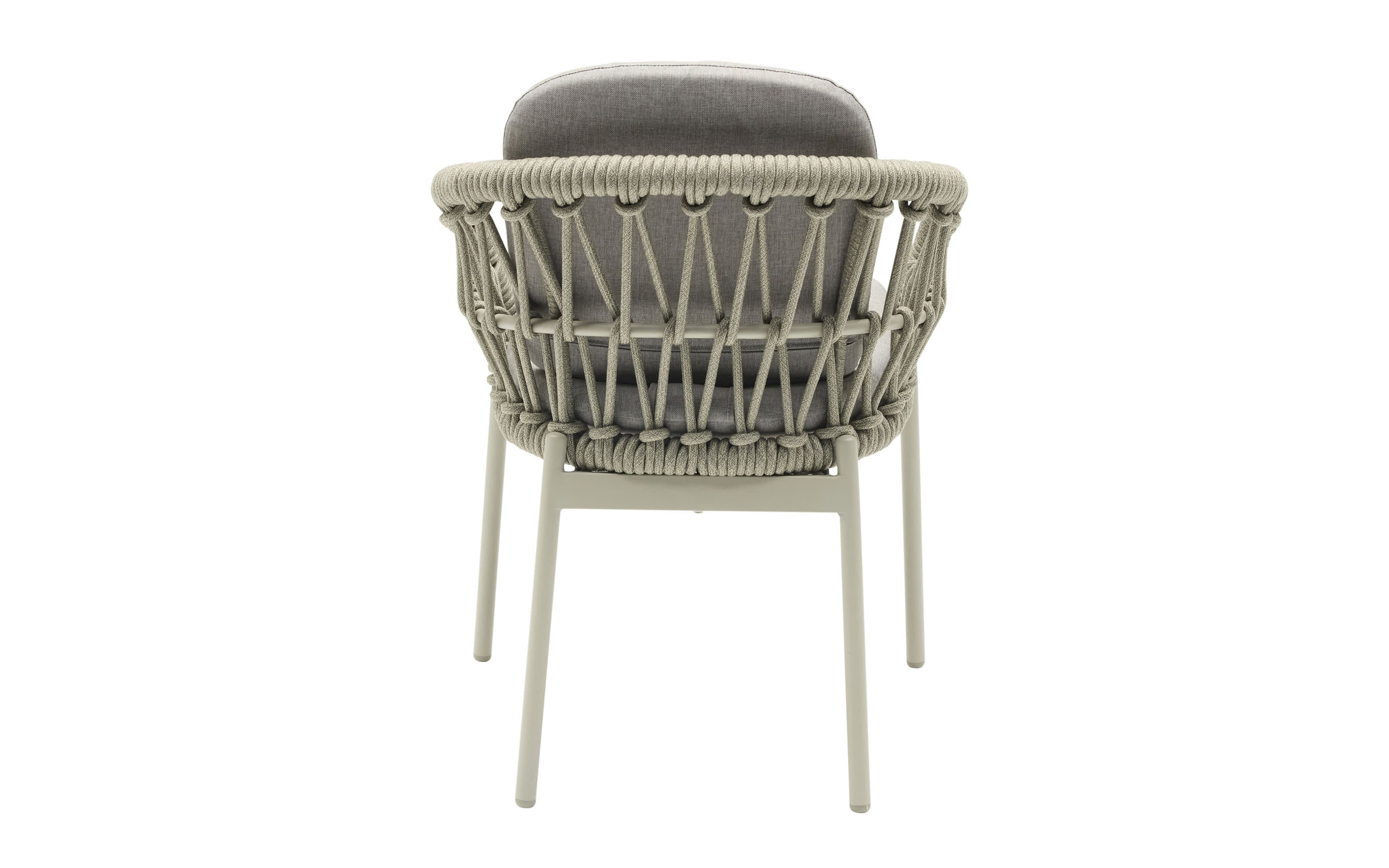 Gartenstuhl Bari, taupe/dunkelgrau, inkl. Kissen 