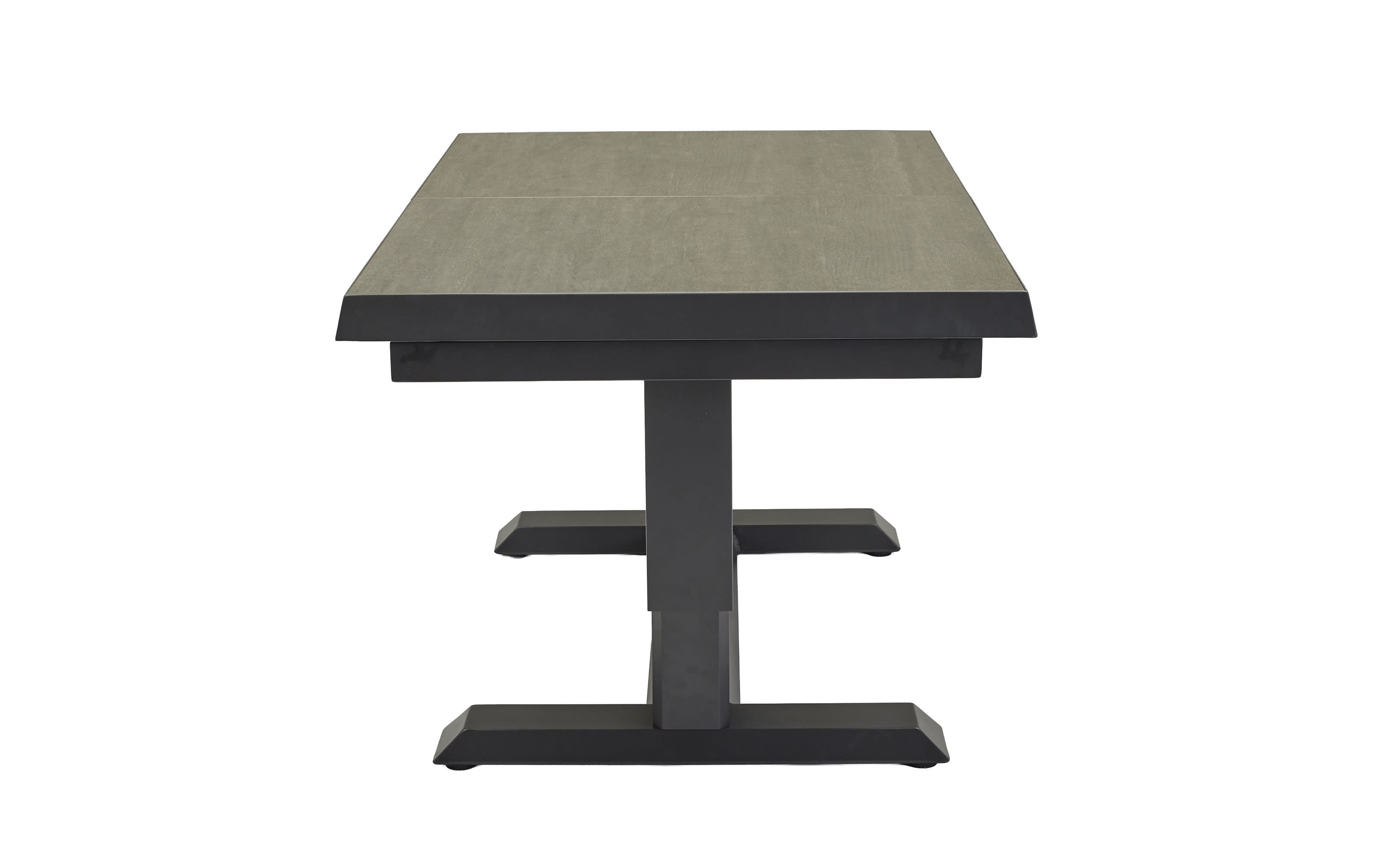 Ausziehtisch Vivera-Stone, anthrazit, inkl. Synchronauszug