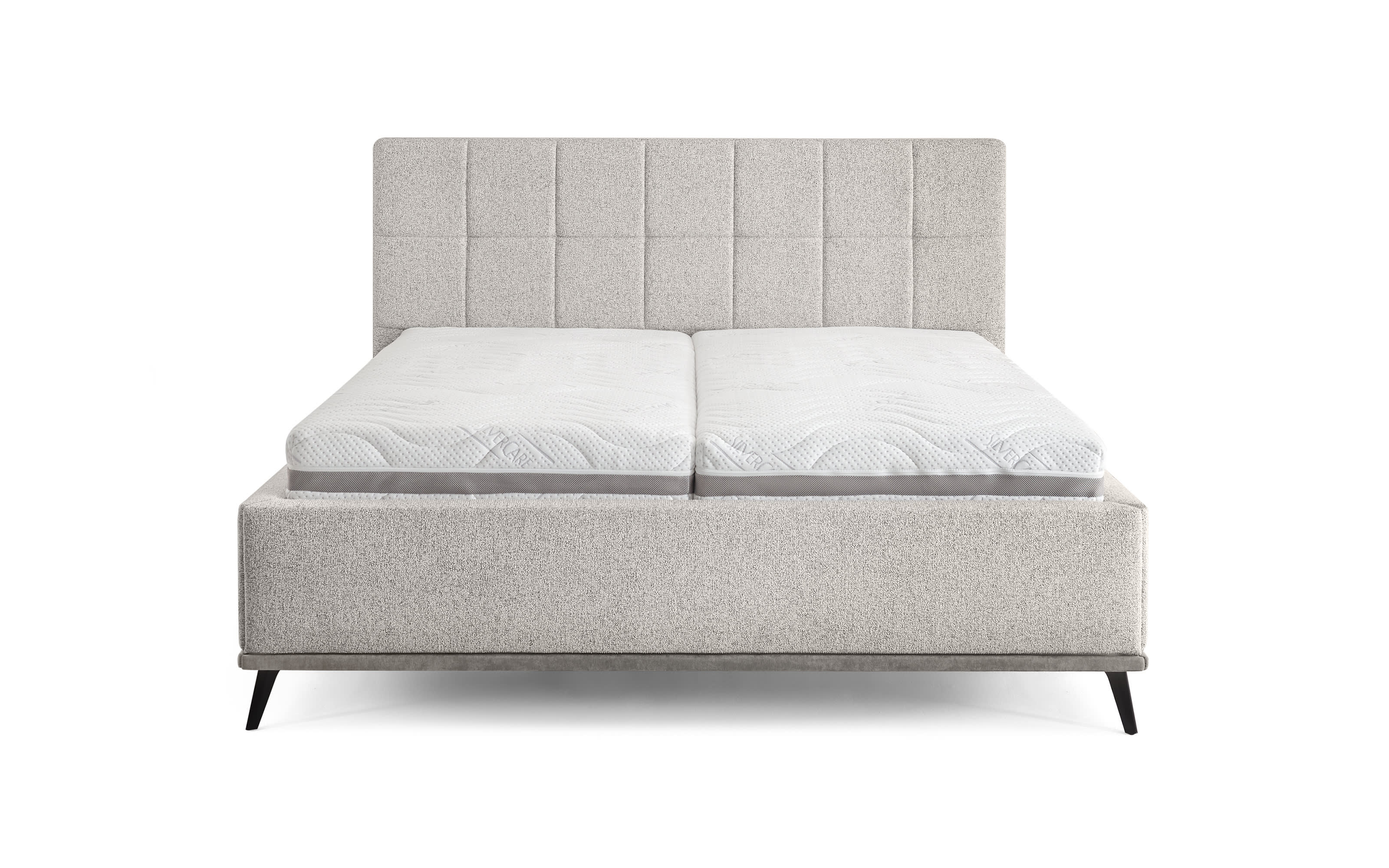 Polsterbett Stamford, grau, inkl. Sockelbeleuchtung