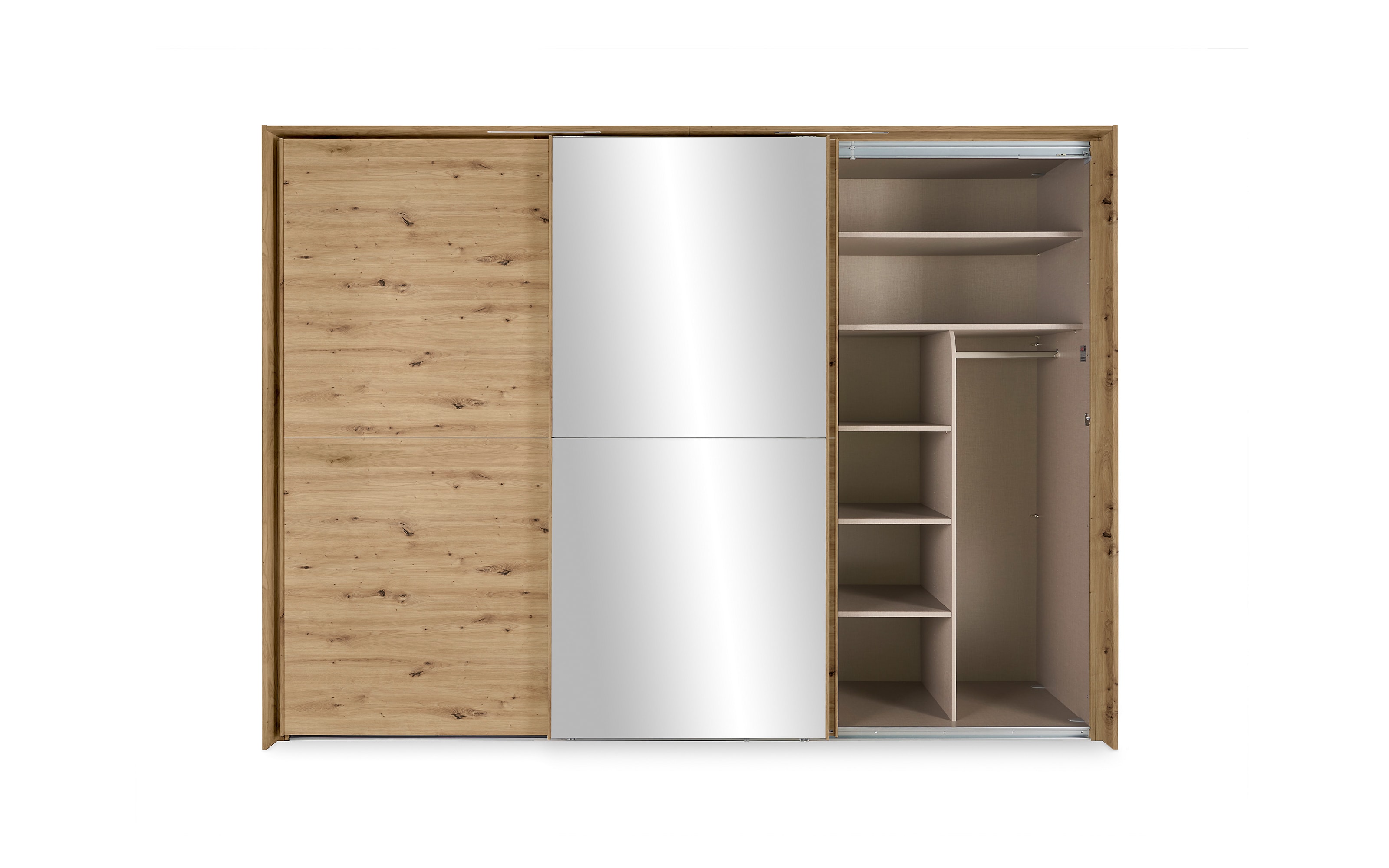 Schwebetürenschrank Henderson, Eiche Artisan-Nachbildung